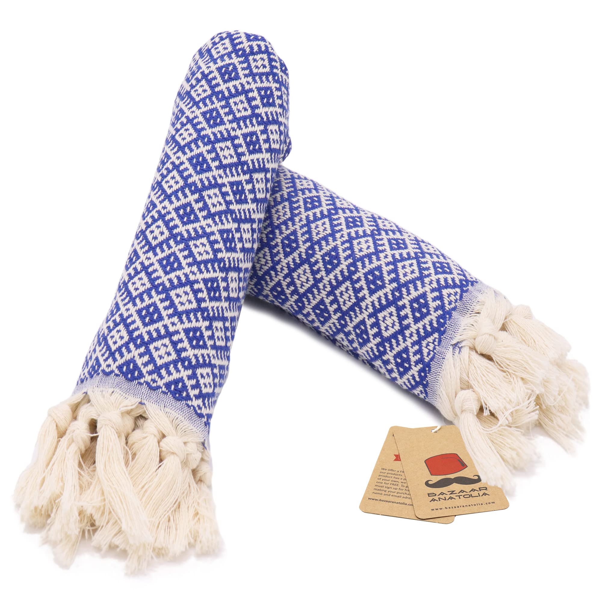 Bazaar Anatolia Turkish Hand Towels With Hanging Loop Set Of 2 Decorative Towels For Bathroom 100% Cotton Boho Farmhouse Decor K