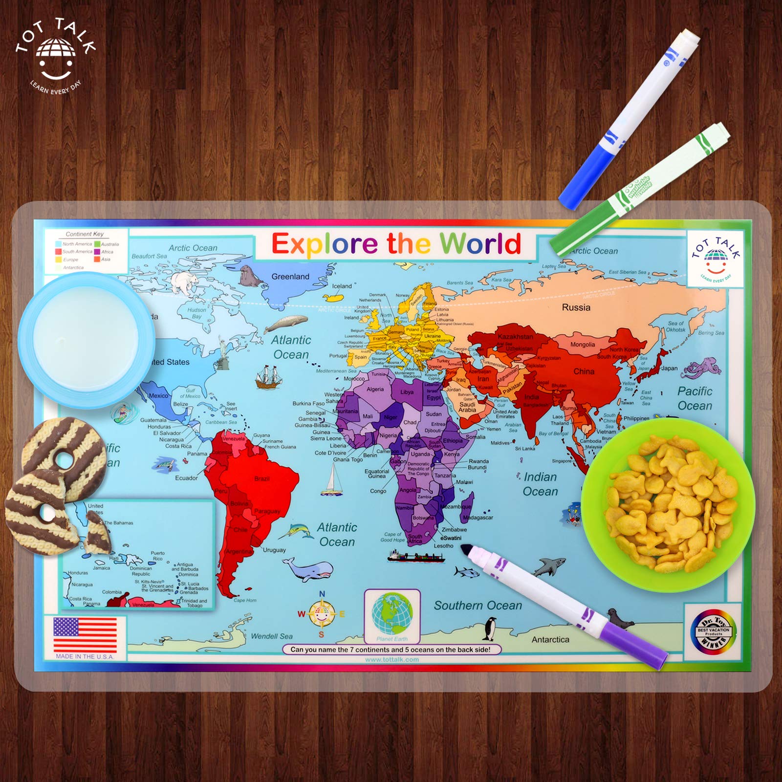 Tot Talk Explore The World Placemat