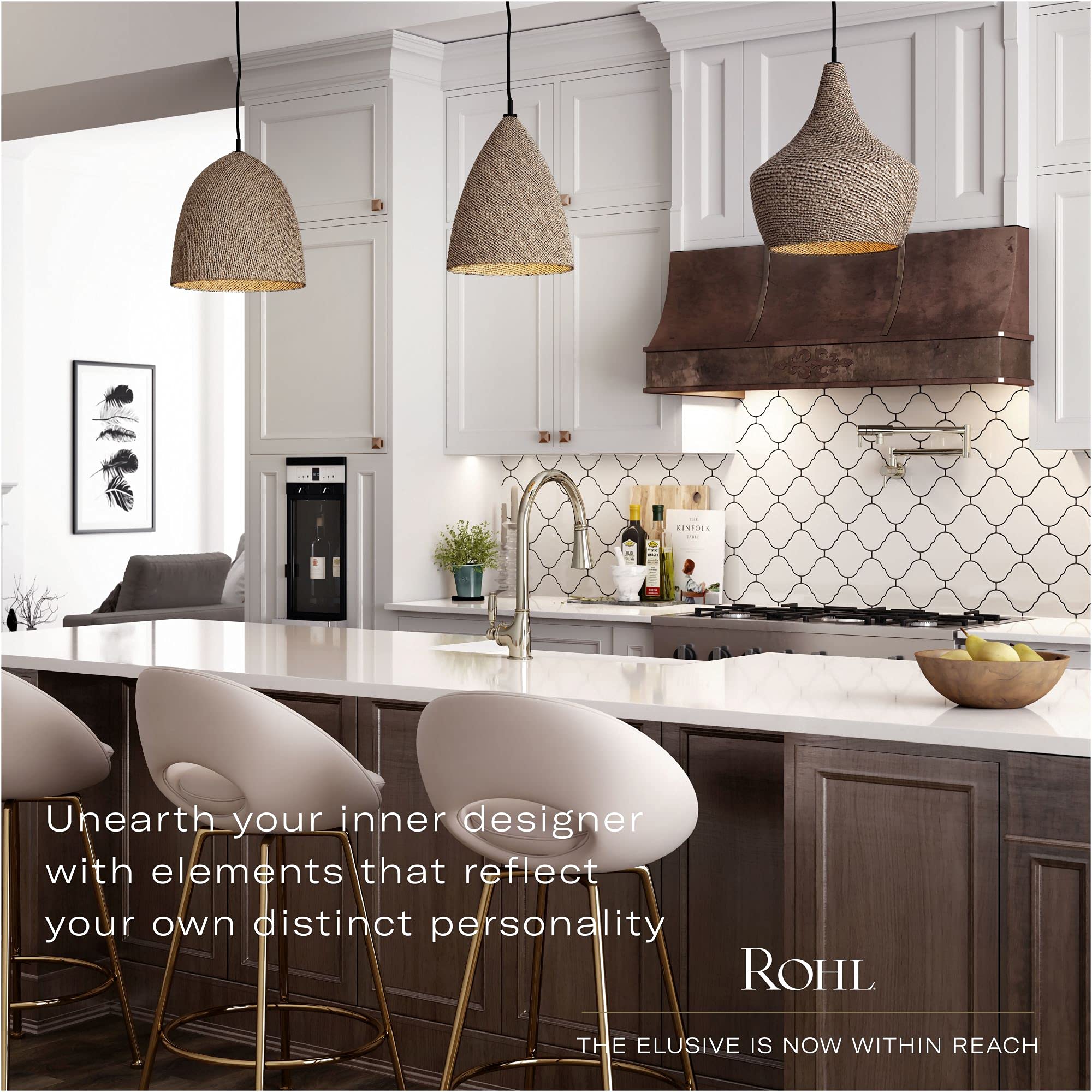 Rohl Ql66L-Apc-2 Modern Architectural Wall Mounted Swing Arm Fold Away Pot Filler With Dual Shut Offs And Lever Handles, Polishe
