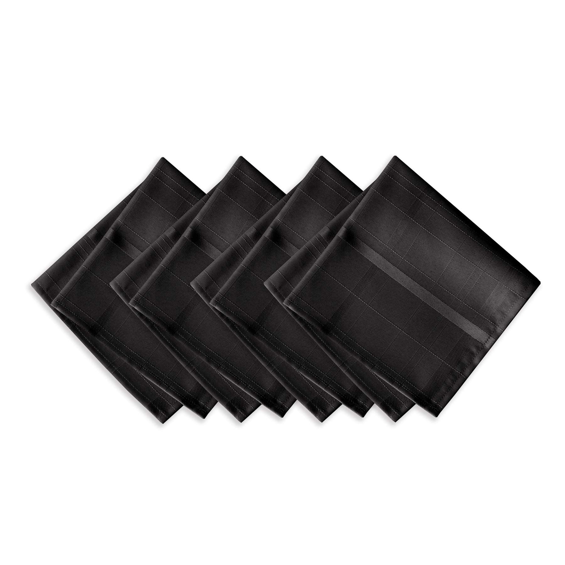 Newbridge Elegance Plaid No-Iron Soil Resistant Fabric Woven Tablecloth - 60 X 144 Oblong - Black
