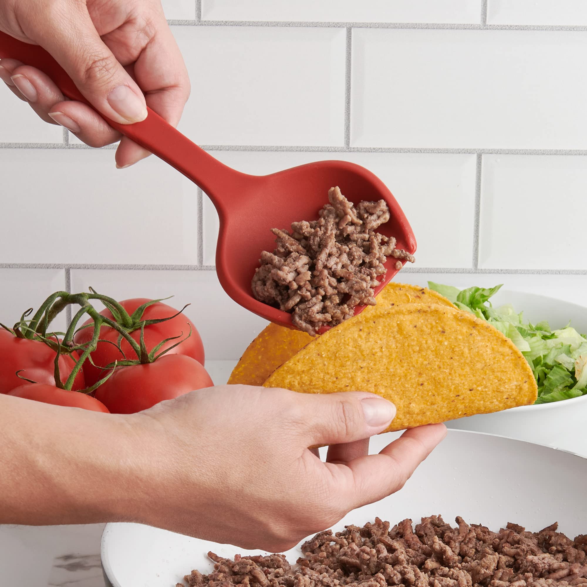 Hic Kitchen Non-Stick Taco Scoop, Heat-Safe Silicone