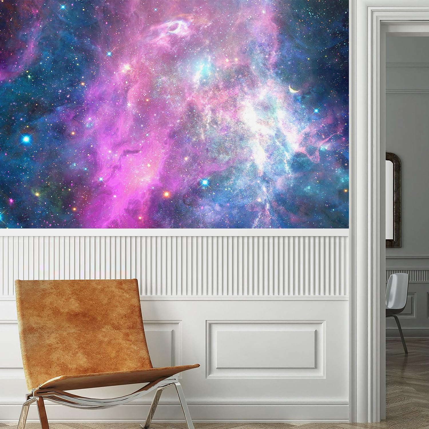 SIGNFORD Wall Mural Galaxy Removable Wallpaper Wall Sticker for Bedroom Living Room - 66x96 inches