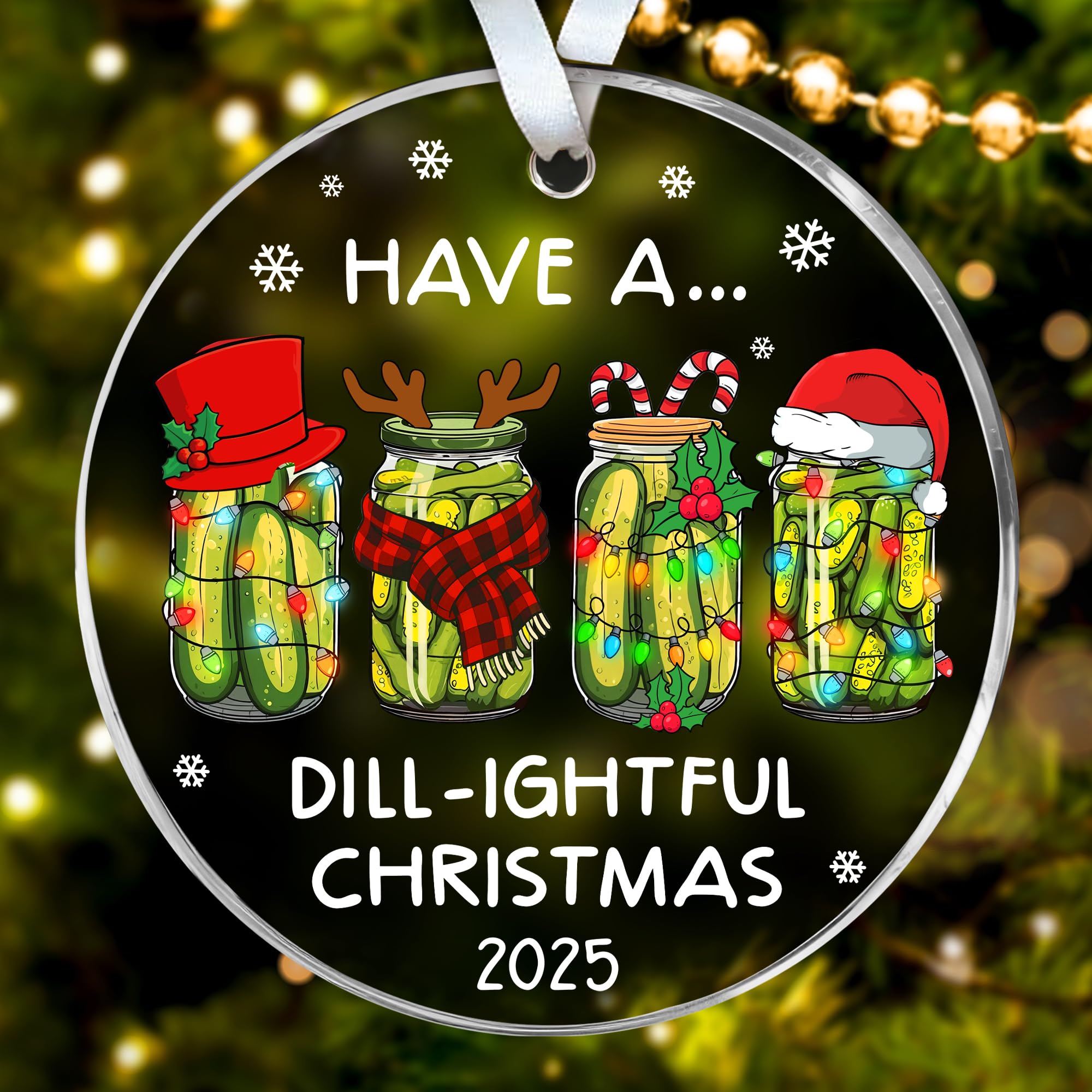 HEXMOZ Pickle Gifts for Women, Men - Emotional Support Pickle Ornament for Christmas Tree - Funny Dill Pickles Gifts for Pickles