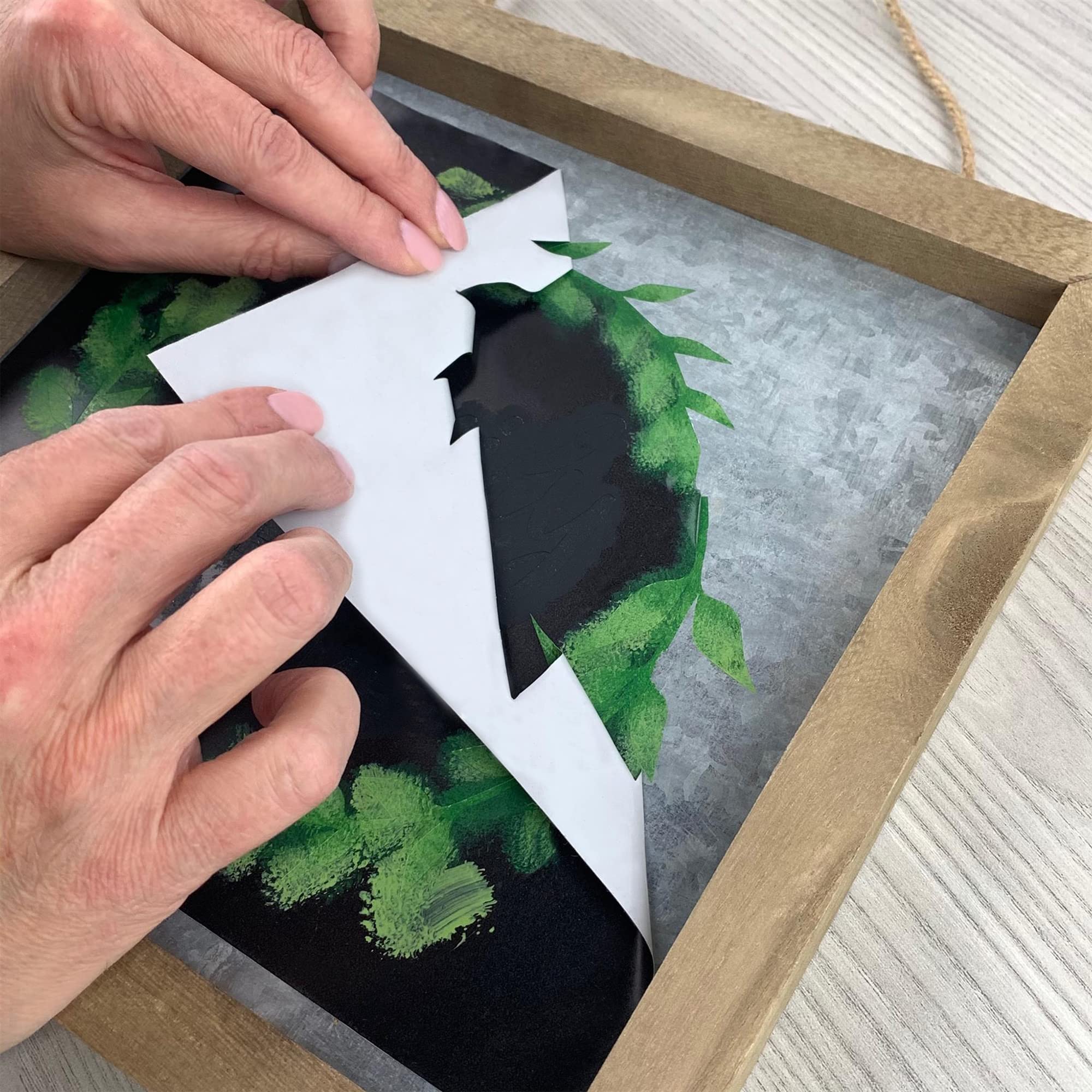 ArtSkills Wood Framed Galvanized Metal Plaque, Blank Metal Sign for Personalized Signs, Kitchen Decorations, DIY, Rustic Home D