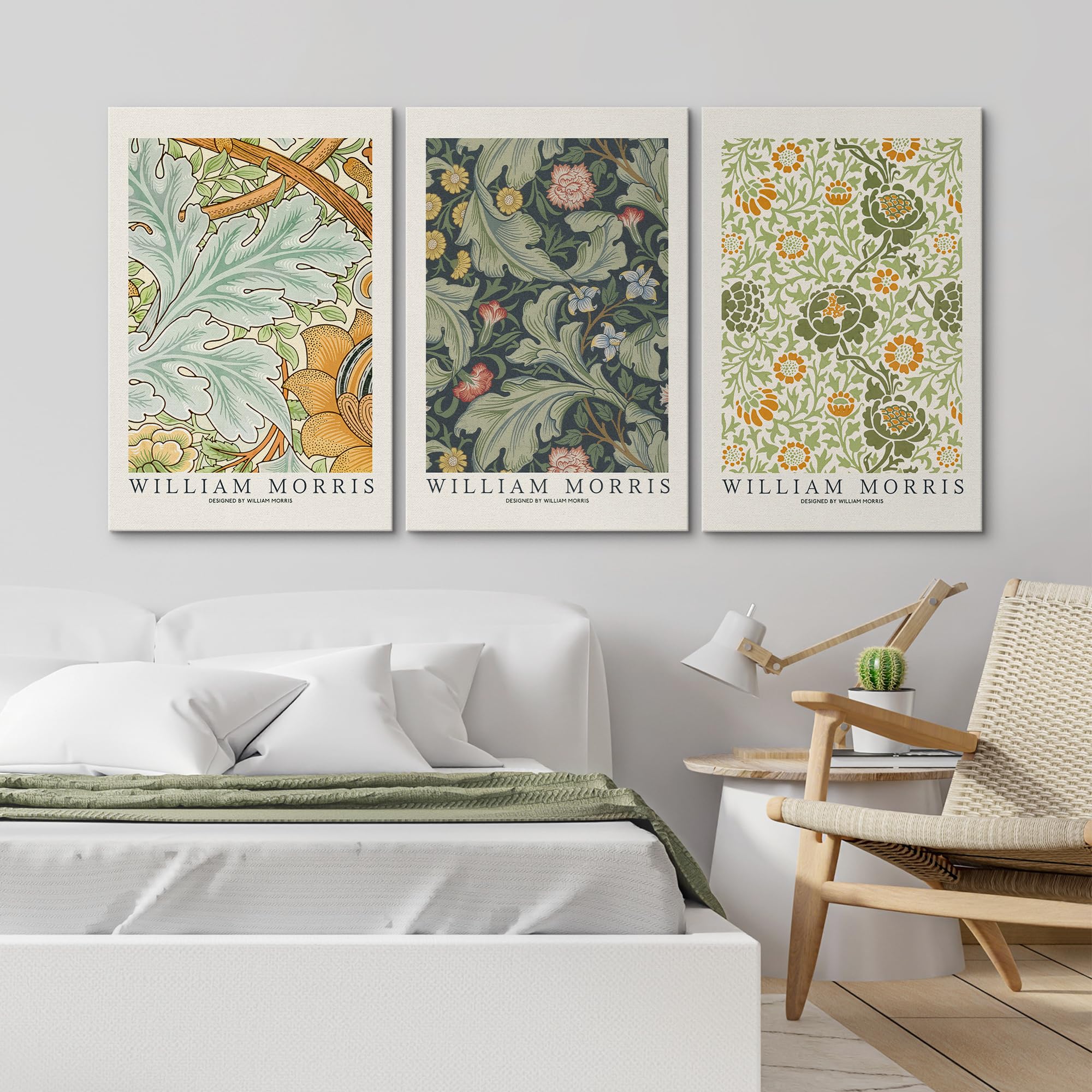 Wall26 Canvas Print Wall Art Set William Morris Flower Tapestry Posters Nature Wilderness Illustrations Modern Art Decorative Fl