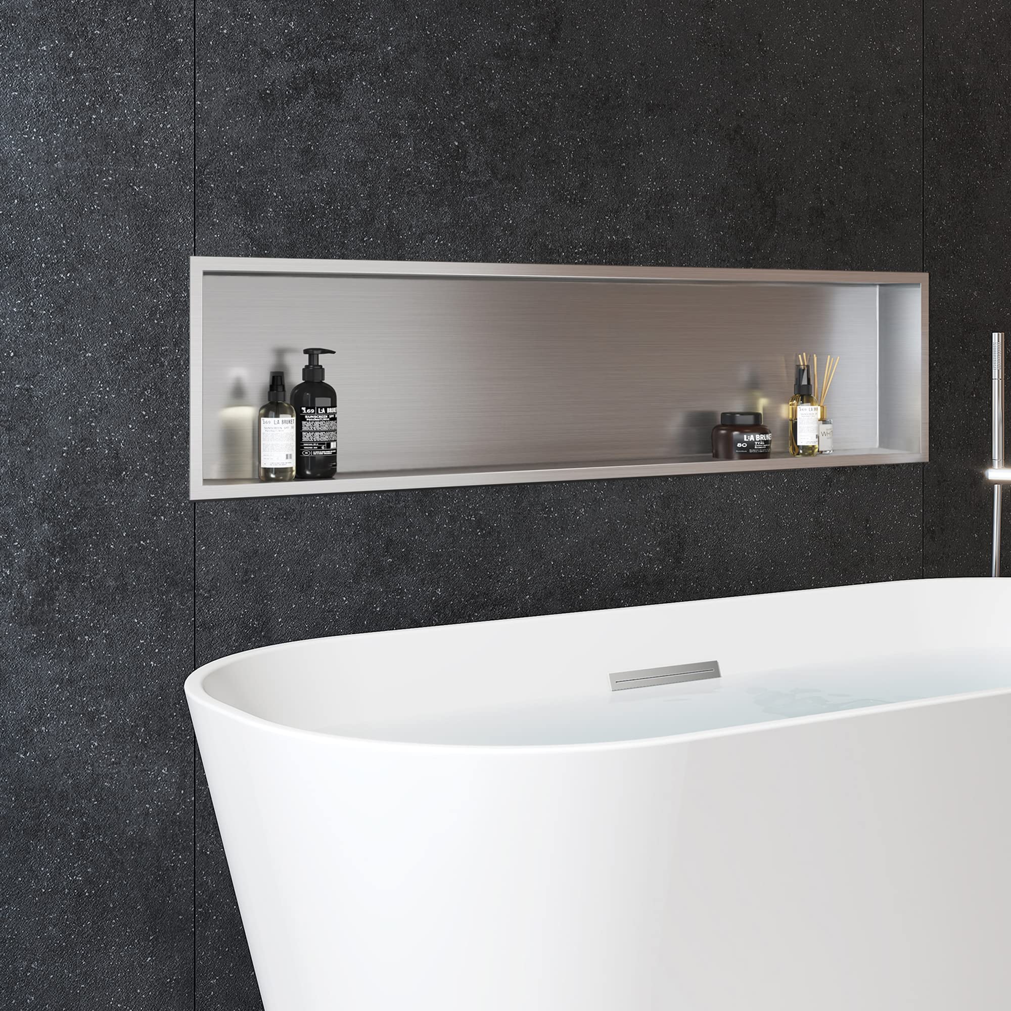 Pulse Showerspas Ni-1216-Ssb Niche In Brushed Stainless Steel