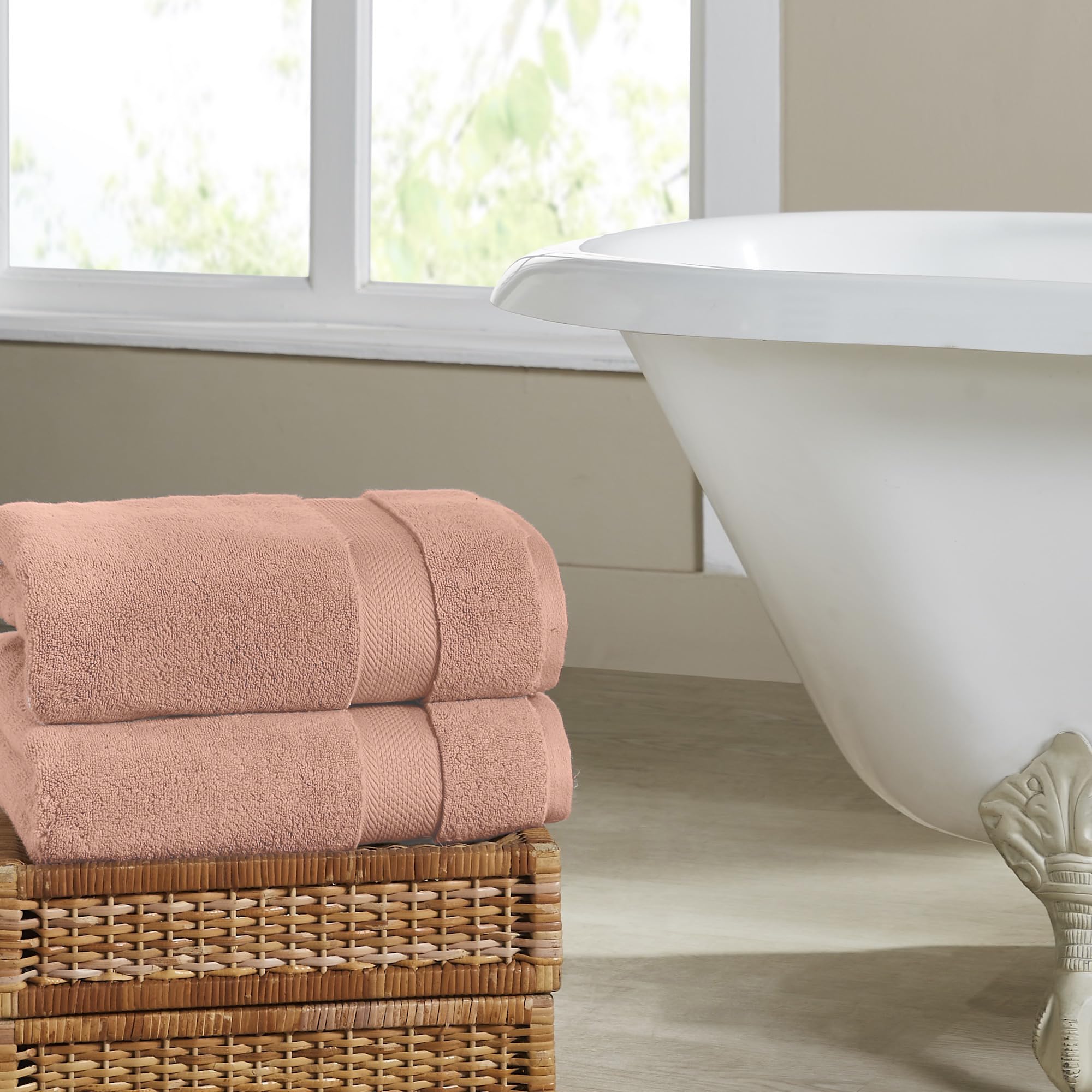 Modern Threads Luxury 6-Piece Quick-Dry Towel Set - Plush & Ultra-Absorbent For Spa-Like Experience, Clay