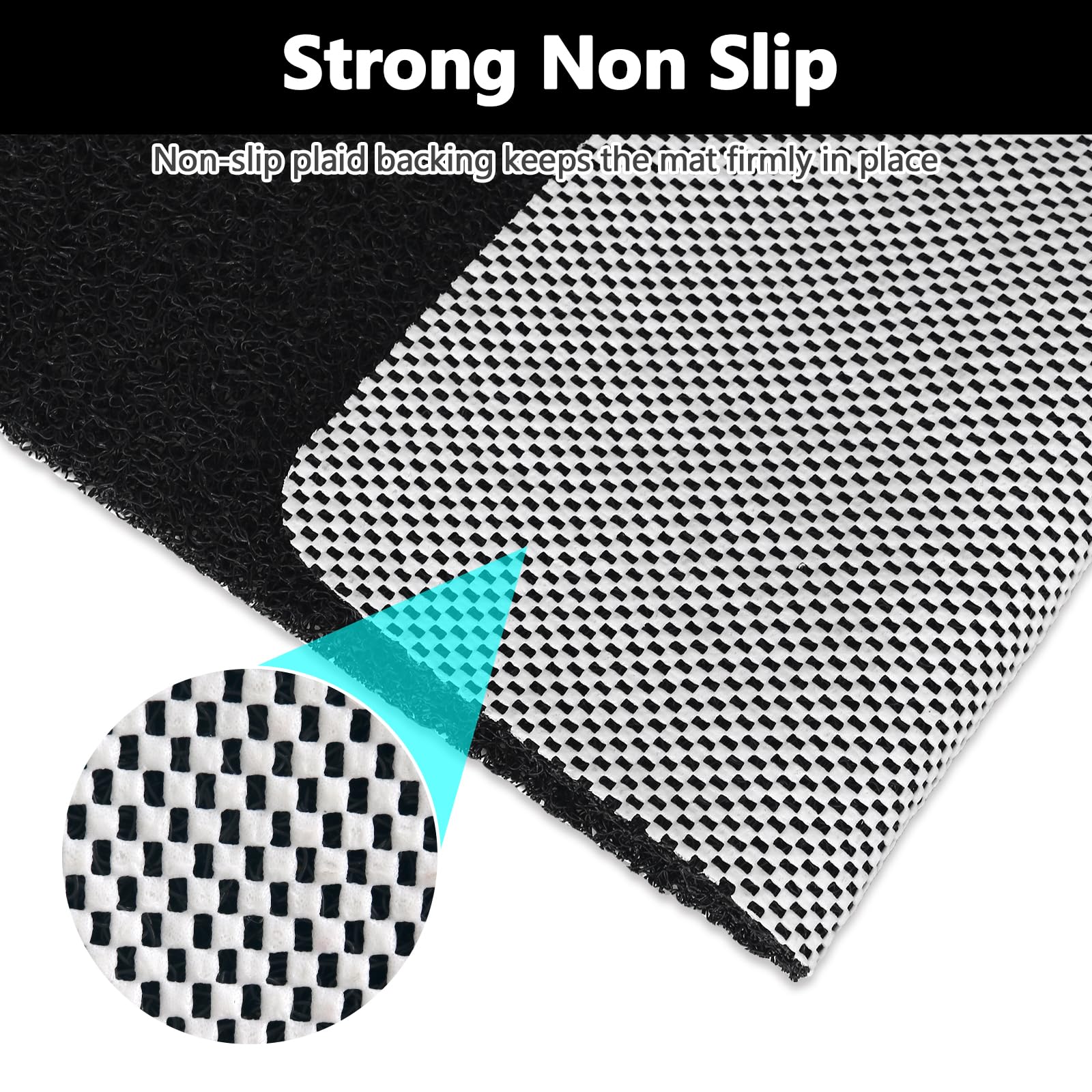 Mofonky Shower Mat Non Slip: 24X24 Inch Square Shower Mats With Drain Hole In Middle - Soft Loofah Quick Drying Matt For Shower