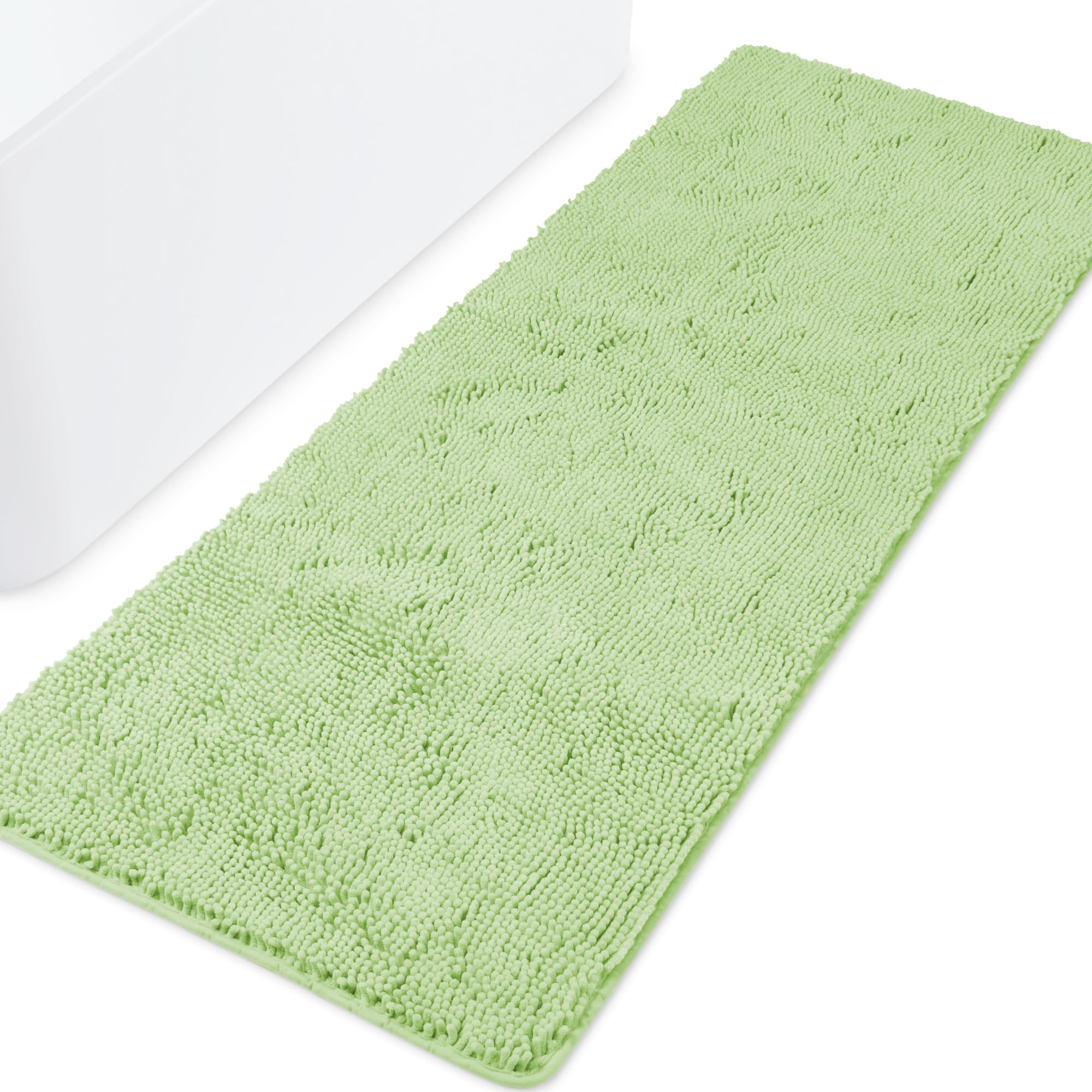 Yeaban Bathroom Runner Rugs 24 X 72 Non Slip - Thick Chenille Long Bath Mat | Absorbent And Washable Extra Large Bath Rug, Plush