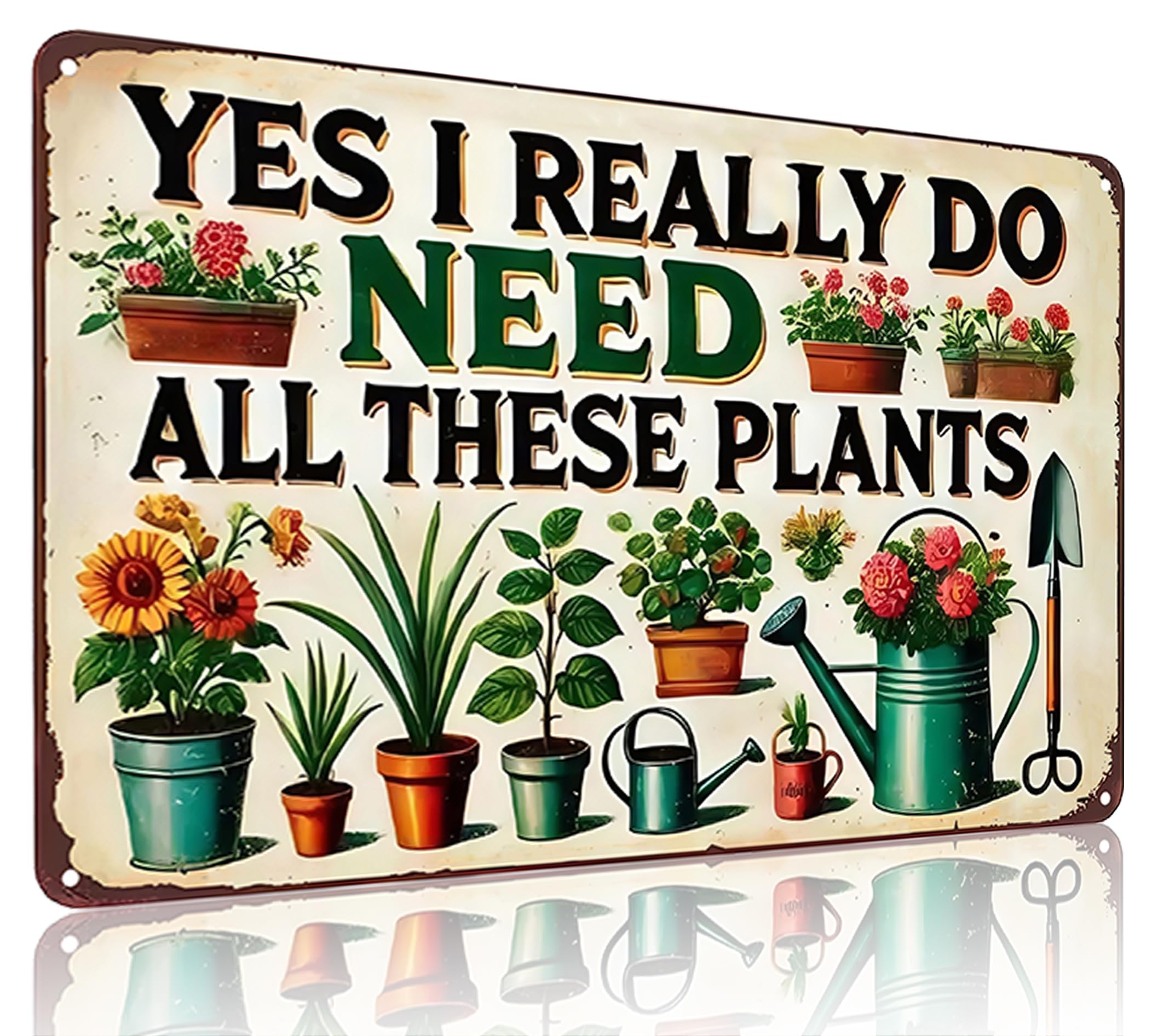 Bestylez Garden Gifts I Really Need All These Plants Vintage Gardening Signs for Home Garden Greenhouse Living Room Bedroom Yard
