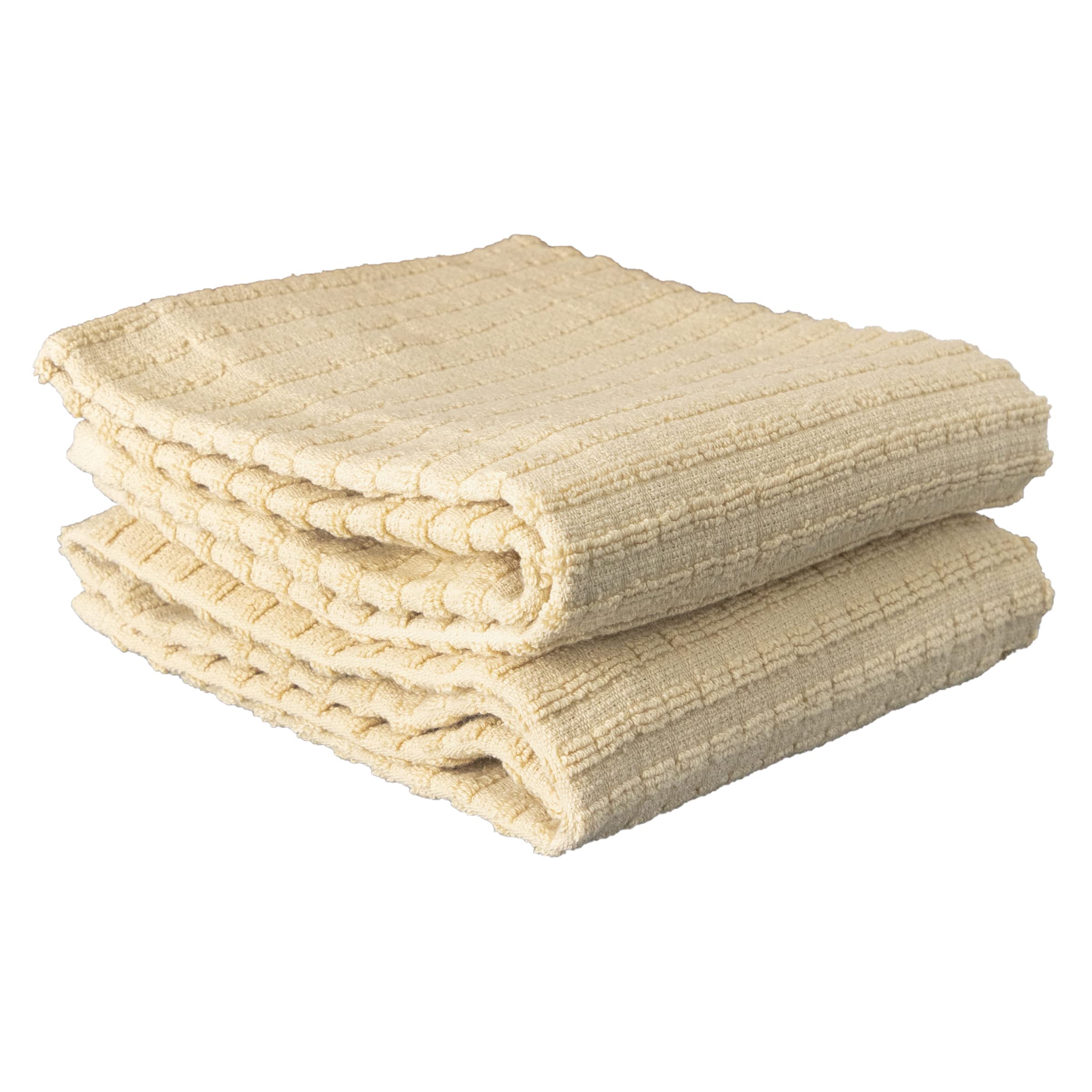 Ritz Royale Collection 100% Combed Terry Cotton, Highly Absorbent, Oversized, Kitchen Towel Set, 28 X 18, 2-Pack, Solid Latte Br