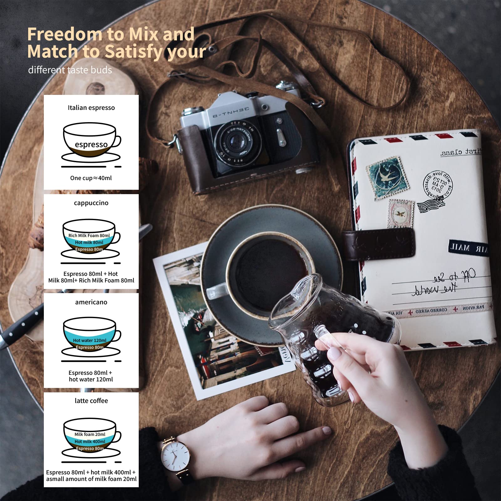 Laoion Cuban Coffee Maker, 6 Cup Electric Espresso Coffee Maker, 300Ml Portable Cafeteras Electricas Modernas, Electric Moka Pot