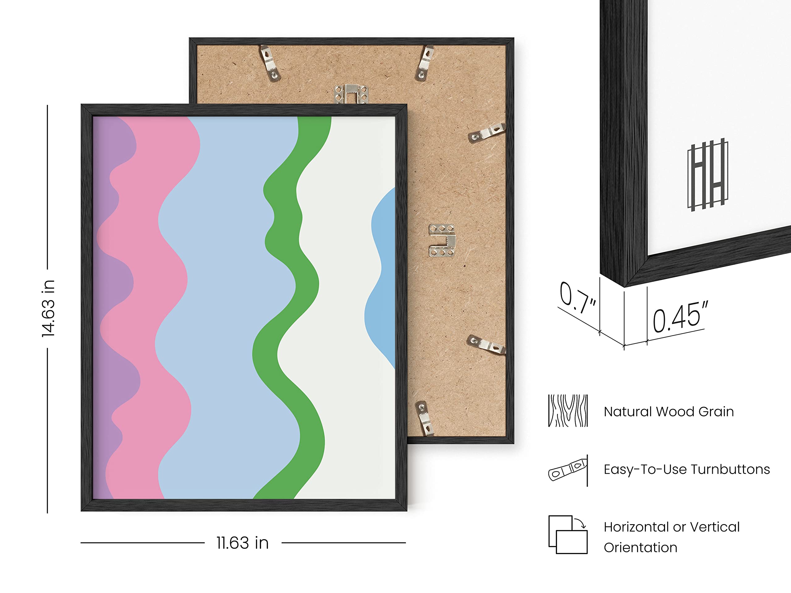 Haus And Hues Framed Danish Pastel Room Decor Aesthetic - Set Of 6 Colorful Wall Art, Danish Pastel Wall Art, Trendy Pastel Room