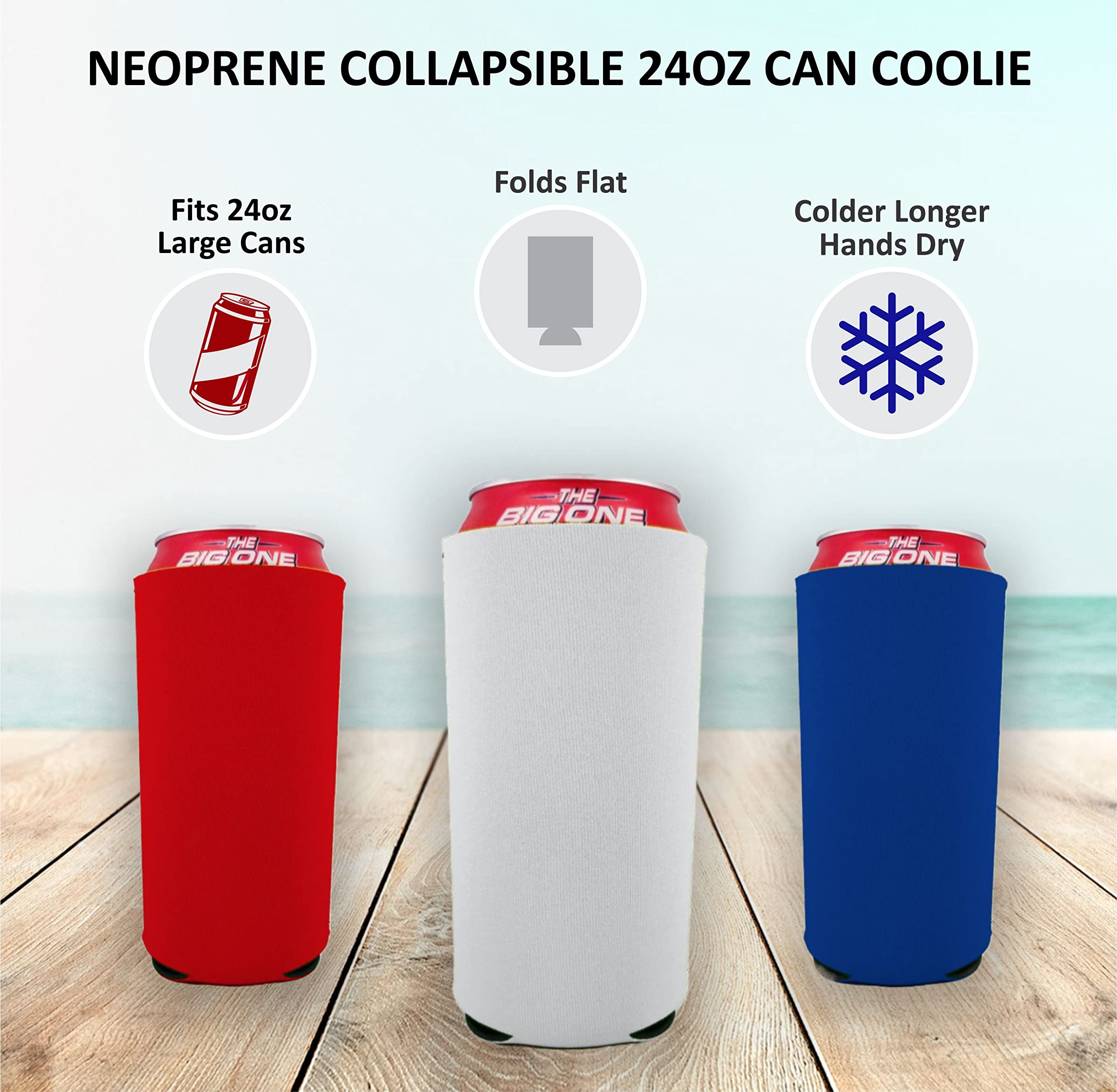 Blank Neoprene 24 Oz. Can Coolie (1, Black)