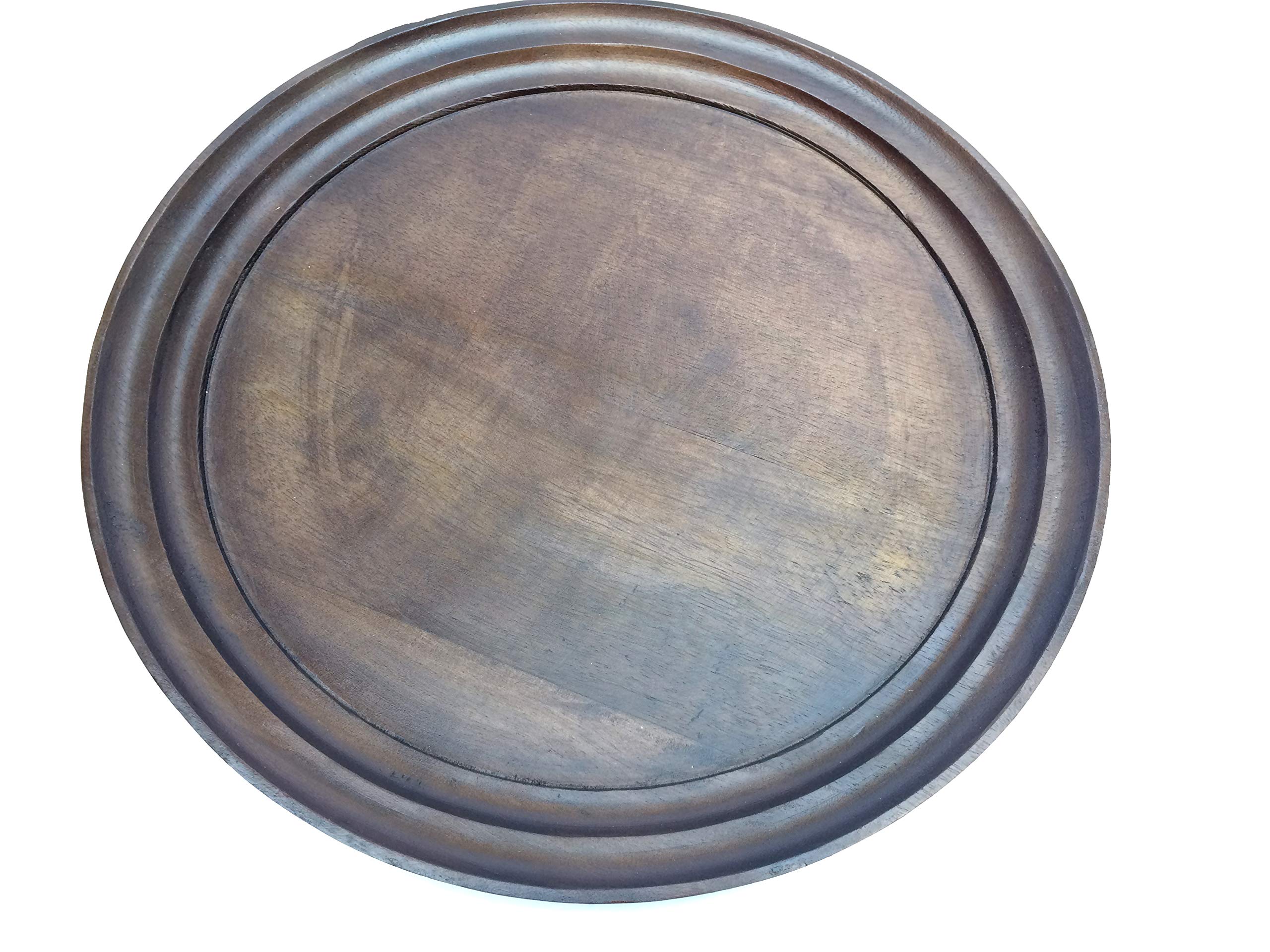 Instook Handicraft Tray Mango Wood, Serving Tray/Decorative Platter For Table Dcor. Handcrafted Wooden Serving Tray Size (18X20X