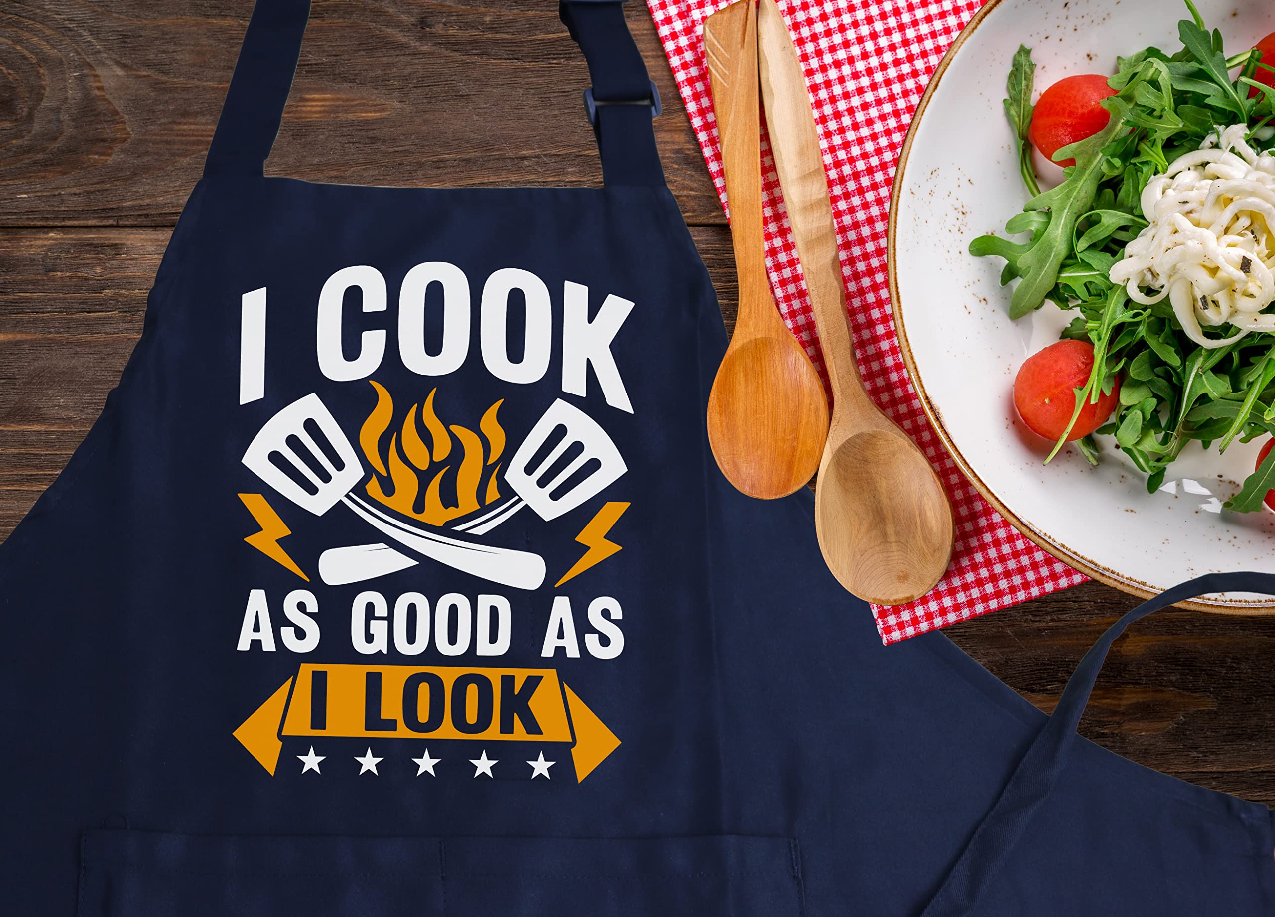 Cooking Gifts For Men, Funny Aprons For Women With Pockets For Kitchen Baking Grill Bbq, Grilling Gifts For Men Chef Dad Mom Hus