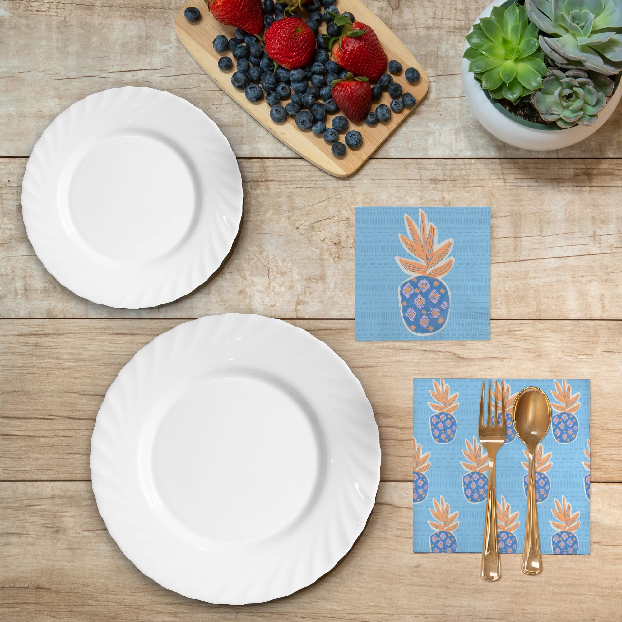 Paper Lunch Napkins By Studio Oh! - Royal Welcome - Pack Of 40 - Full-Color Art - 3-Ply Strong & Durable, Easy Cleanup - For Eve