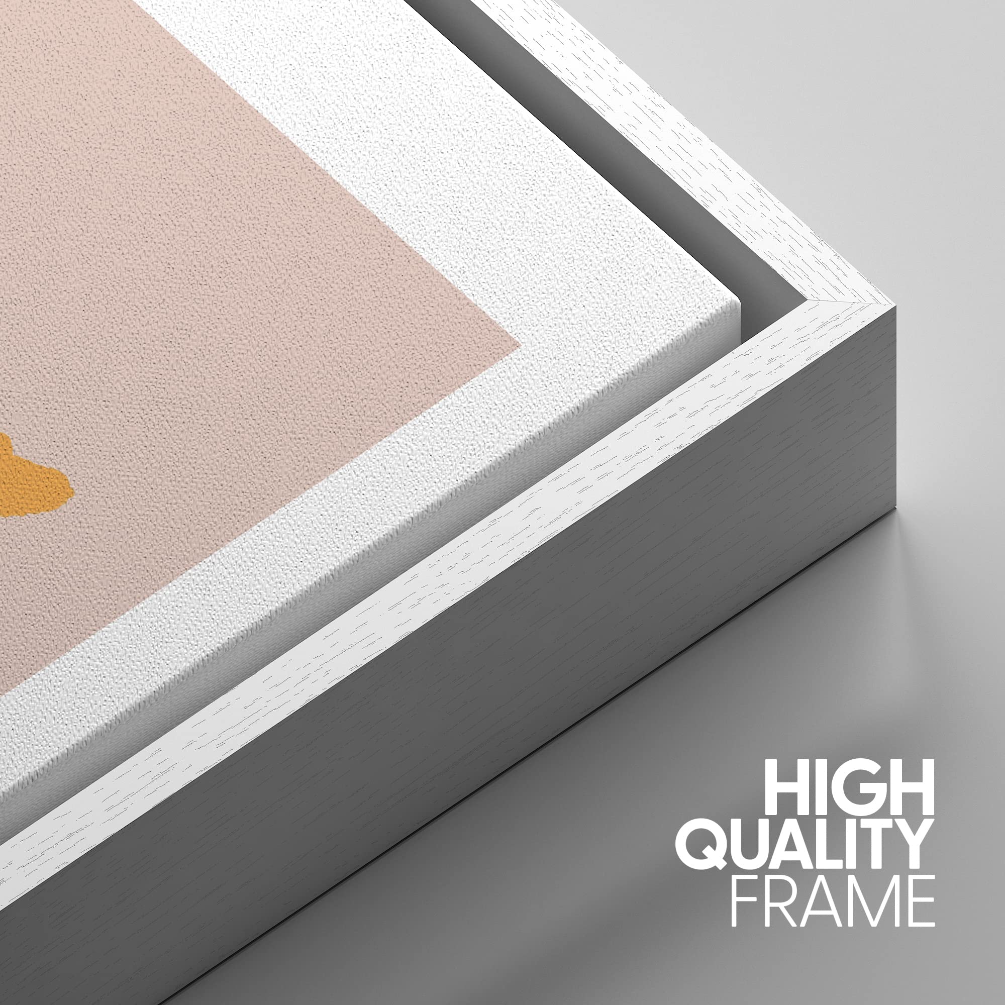 Idea4Wall Framed Wall Art Print Set Monstera Leaf Line Art With Potted Plants Geometric Flower Illustrations Modern Art Rustic C