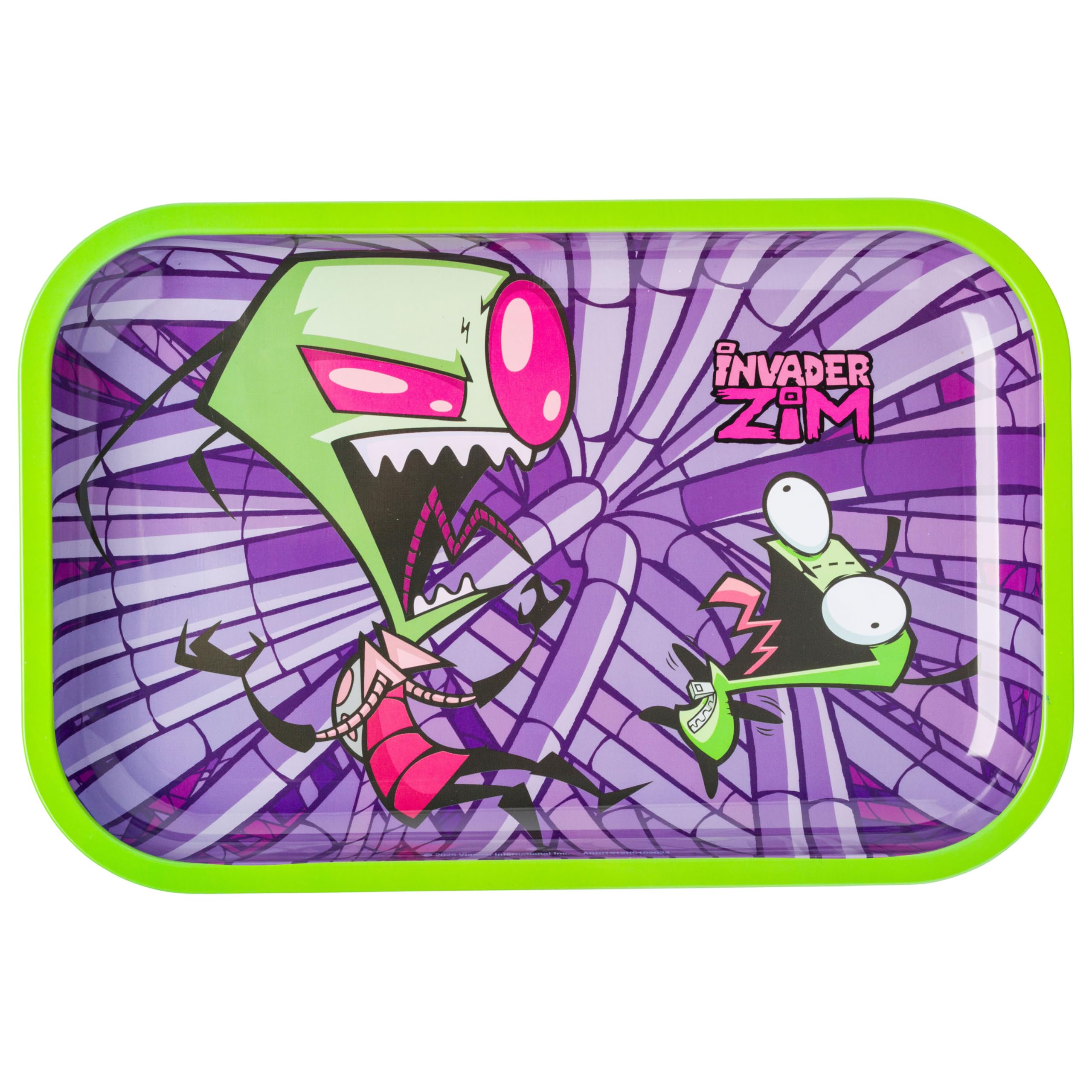 Silver Buffalo Invader Zim Tin Tray Featuring Zim and Gir, 11.3 x 7.4 x 1   