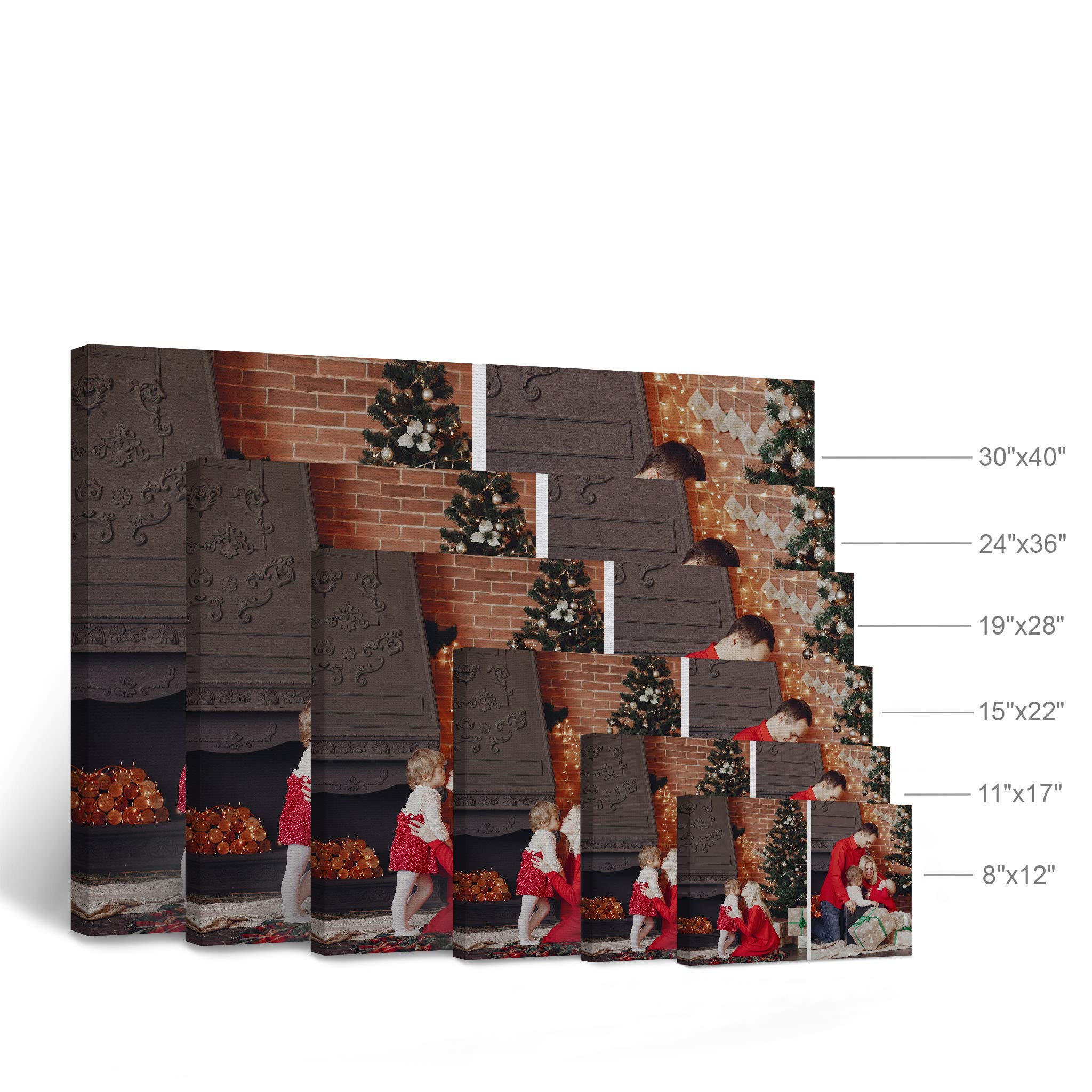 Smile Art Design Custom Canvas Print with your Photos Personalized Photo 2 Images Collage Picture Custom Photo Prints Personalized Gifts for men women Gift Decorations - 8x12 inches