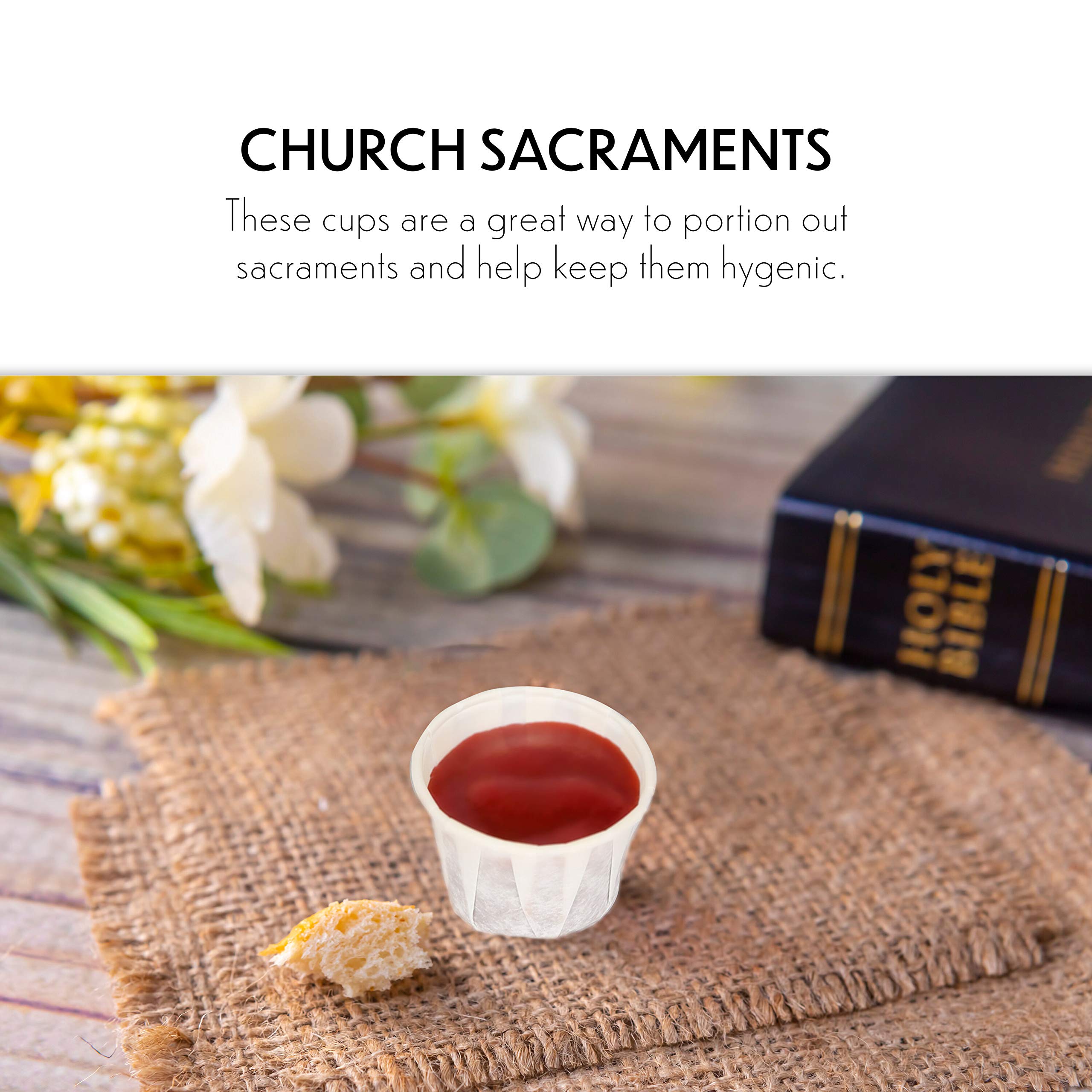 1 Oz Paper Cups- Paper Medicine Taster Ketchup Sacrament Paper Cups (Pack A - 1000 Pack)