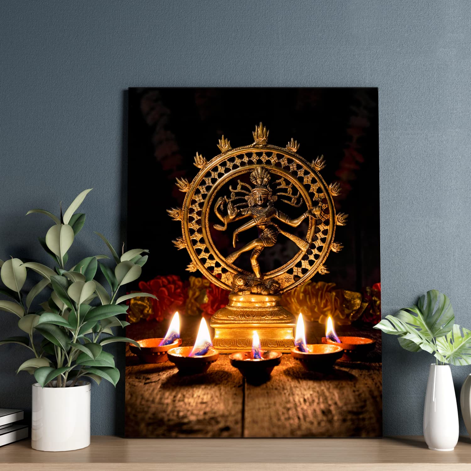 Chalk My Theme Natraj Idol Wood Print Wall Art Home Decor, Living Room, Bedroom, Cafe, Room Painting For Wall Decoration -9 x 12
