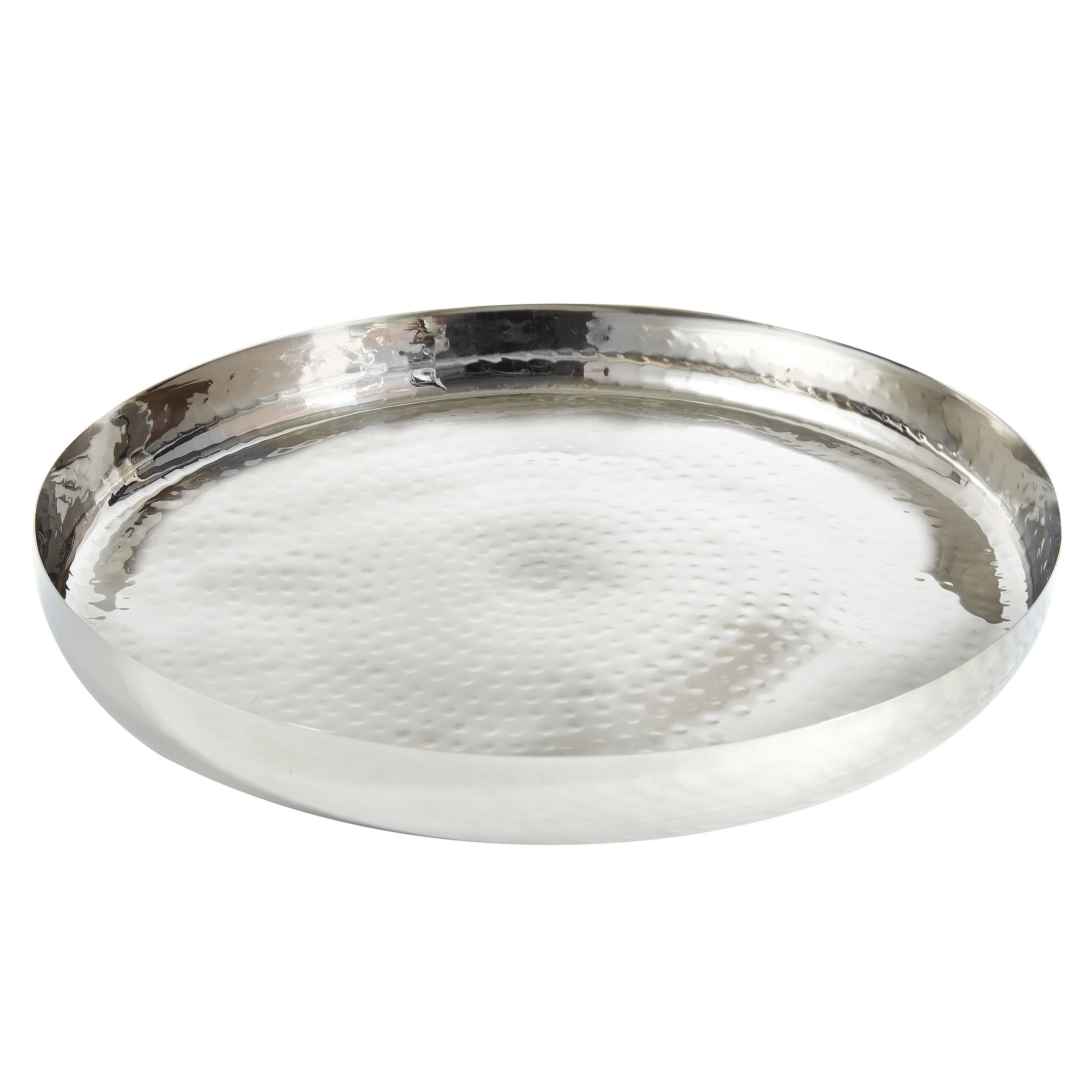 Elegance Round Tray Serveware Accessories, 16'', Silver