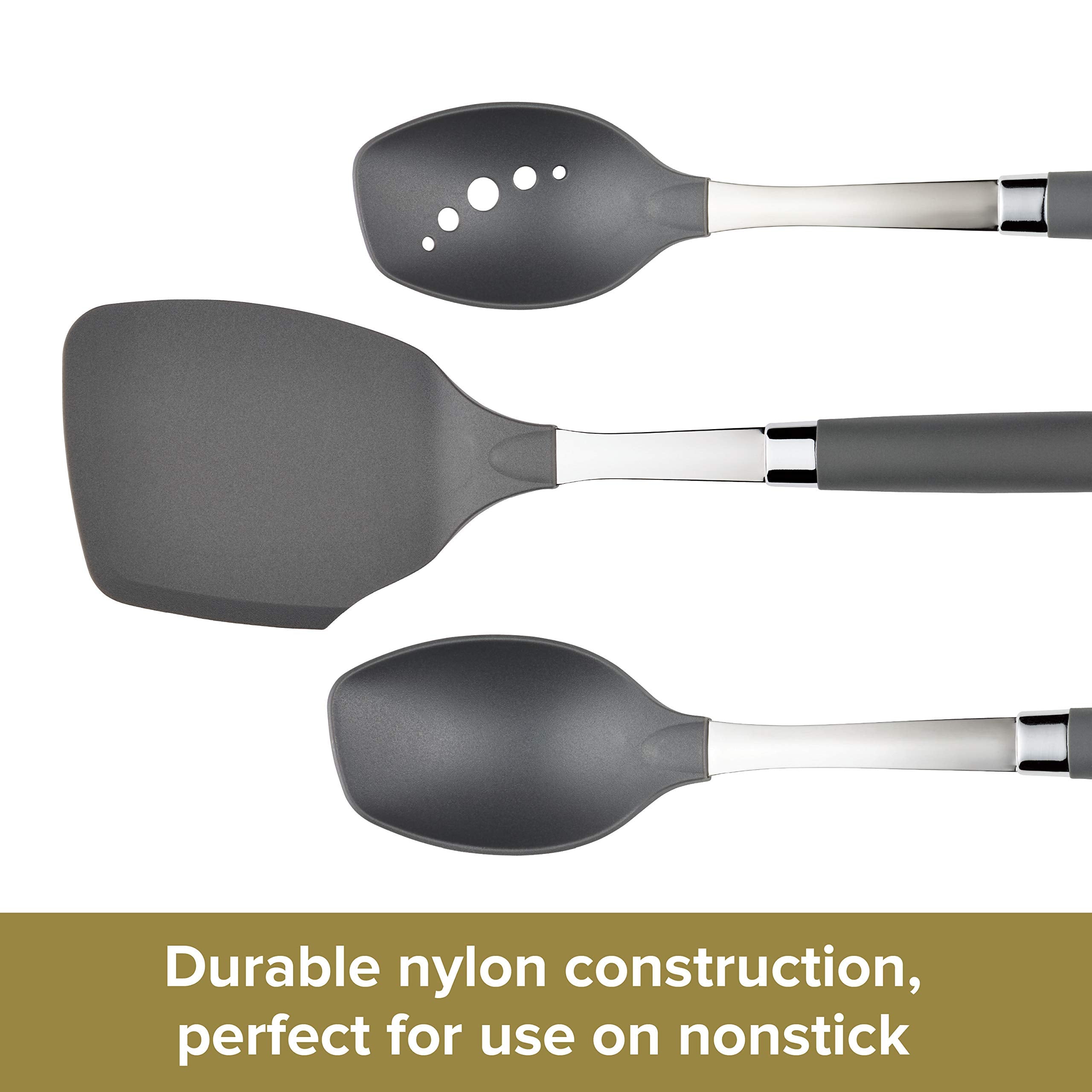 Anolon 10-Piece Nylon Mixed Tool Set, Graphite