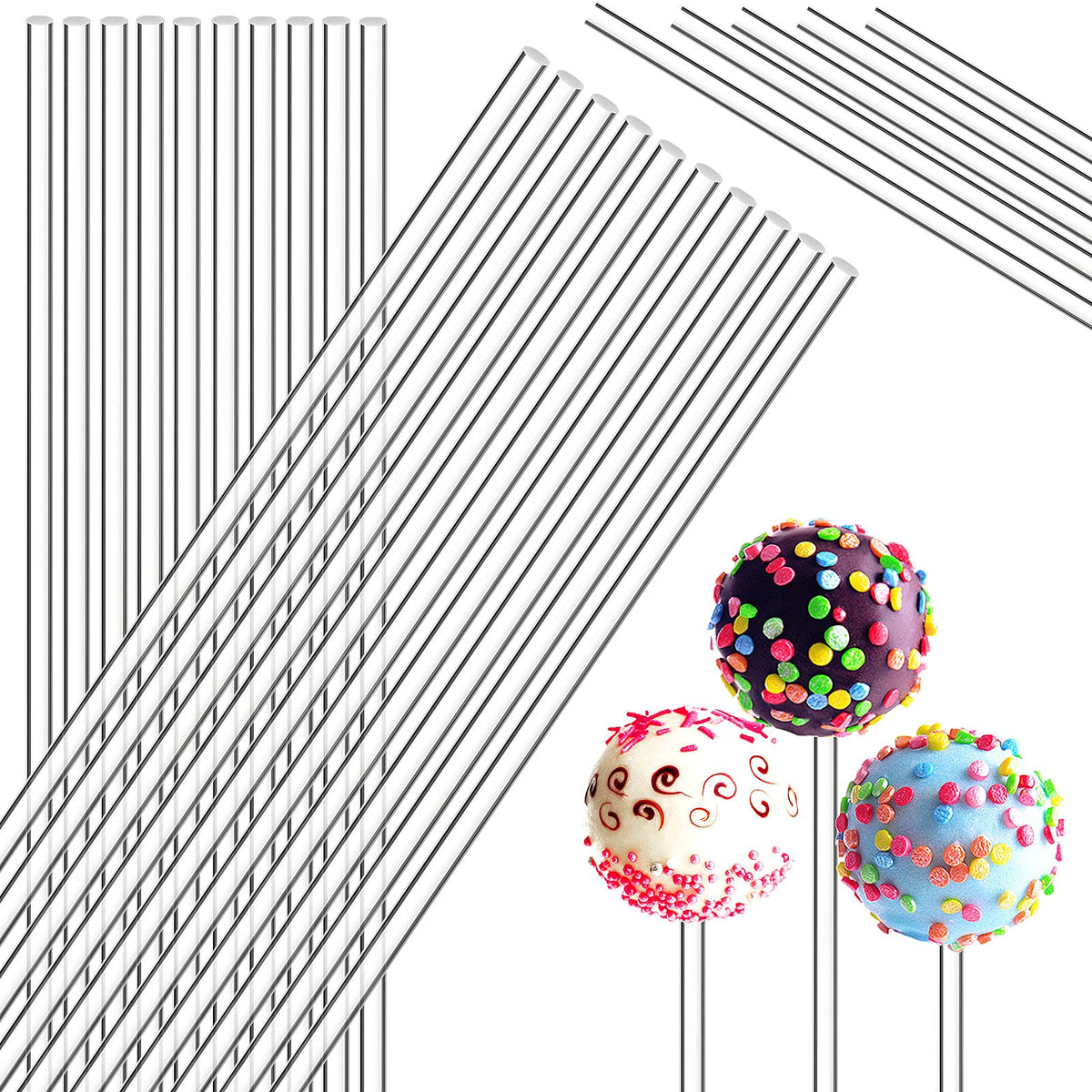 200 Pieces Acrylic Lollipop Sticks Cake Pops Sticks Candy Sticks Treat Sticks For Wedding Halloween Christmas Candy Cake Pops Cu