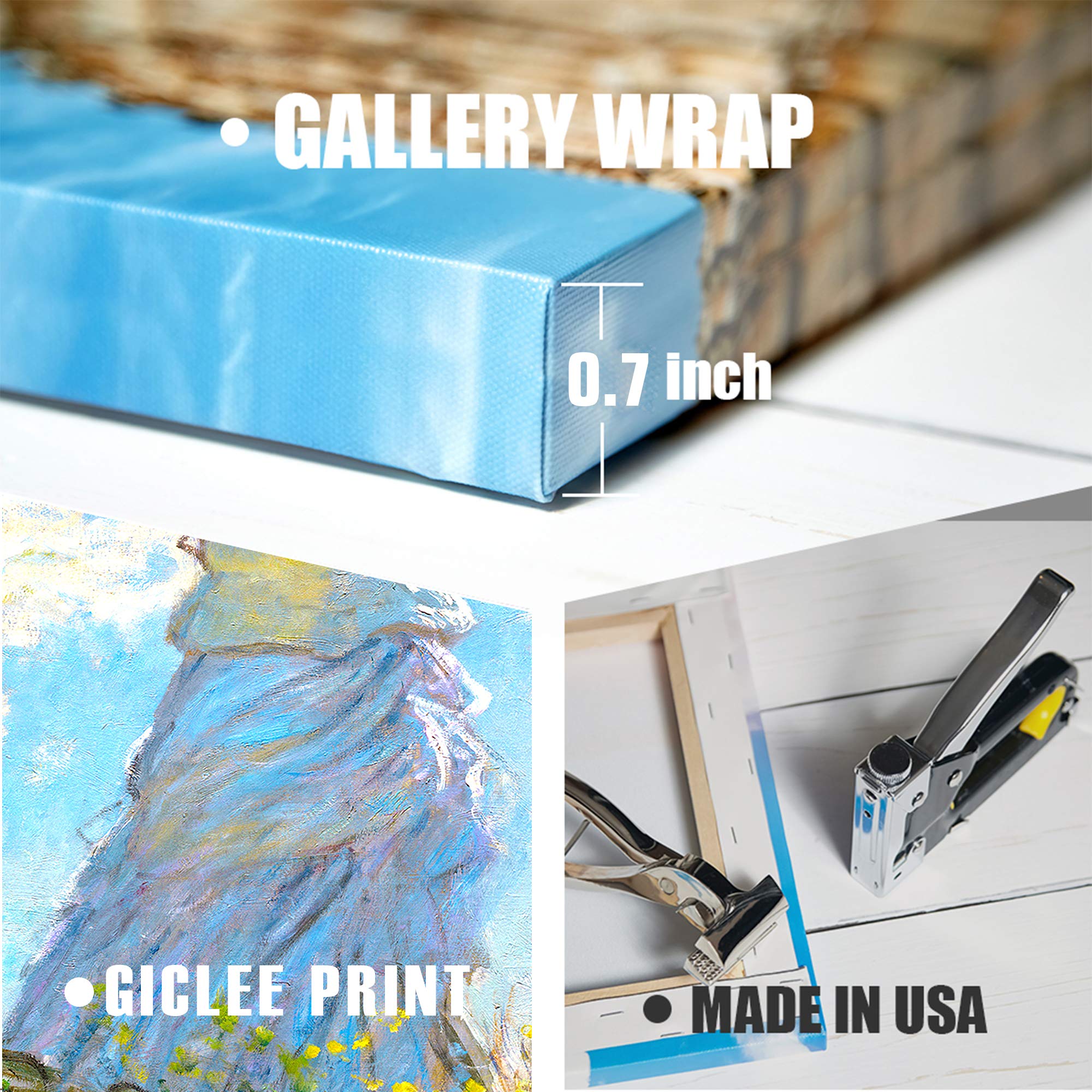 A&T Artwork The Walk, Woman With A Parasol (1875) By Claude Monet The World Classic Art Reproductions, Giclee Canvas Prints Wall