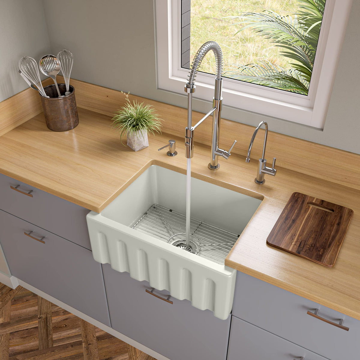 Alfi Brand Ab2418Hs-B Kitchen Sink 24 Biscuit