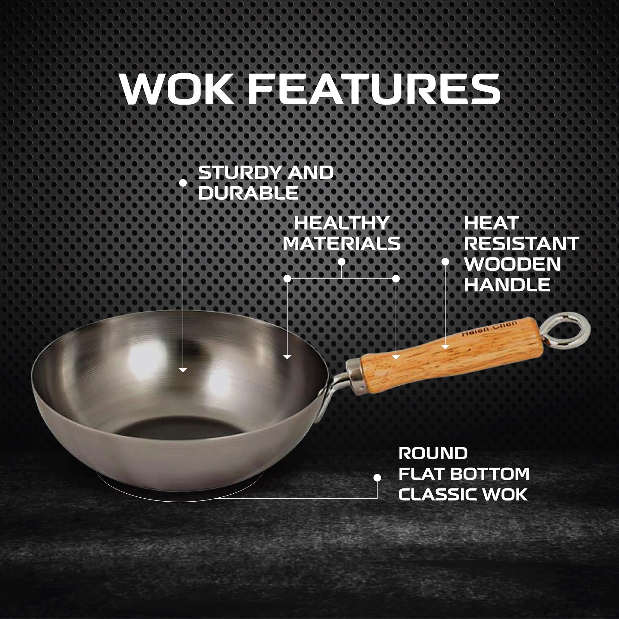 Helen's Asian Kitchen  Carbon Steel Wok  8-Inch
