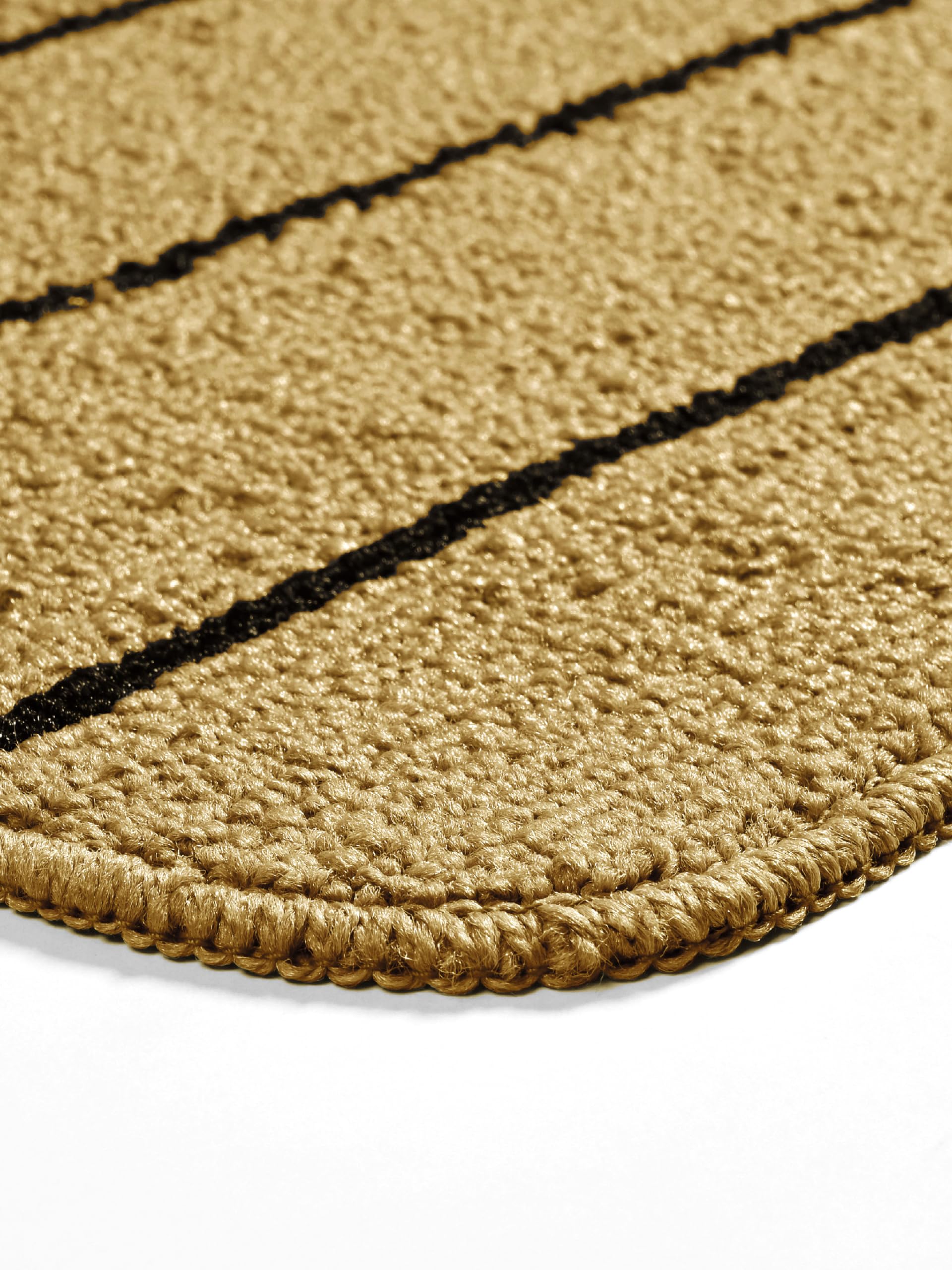 Saral Home Easy Living Polypropylene Striped Anti Skid Runner (Gold, 45X120 CM)