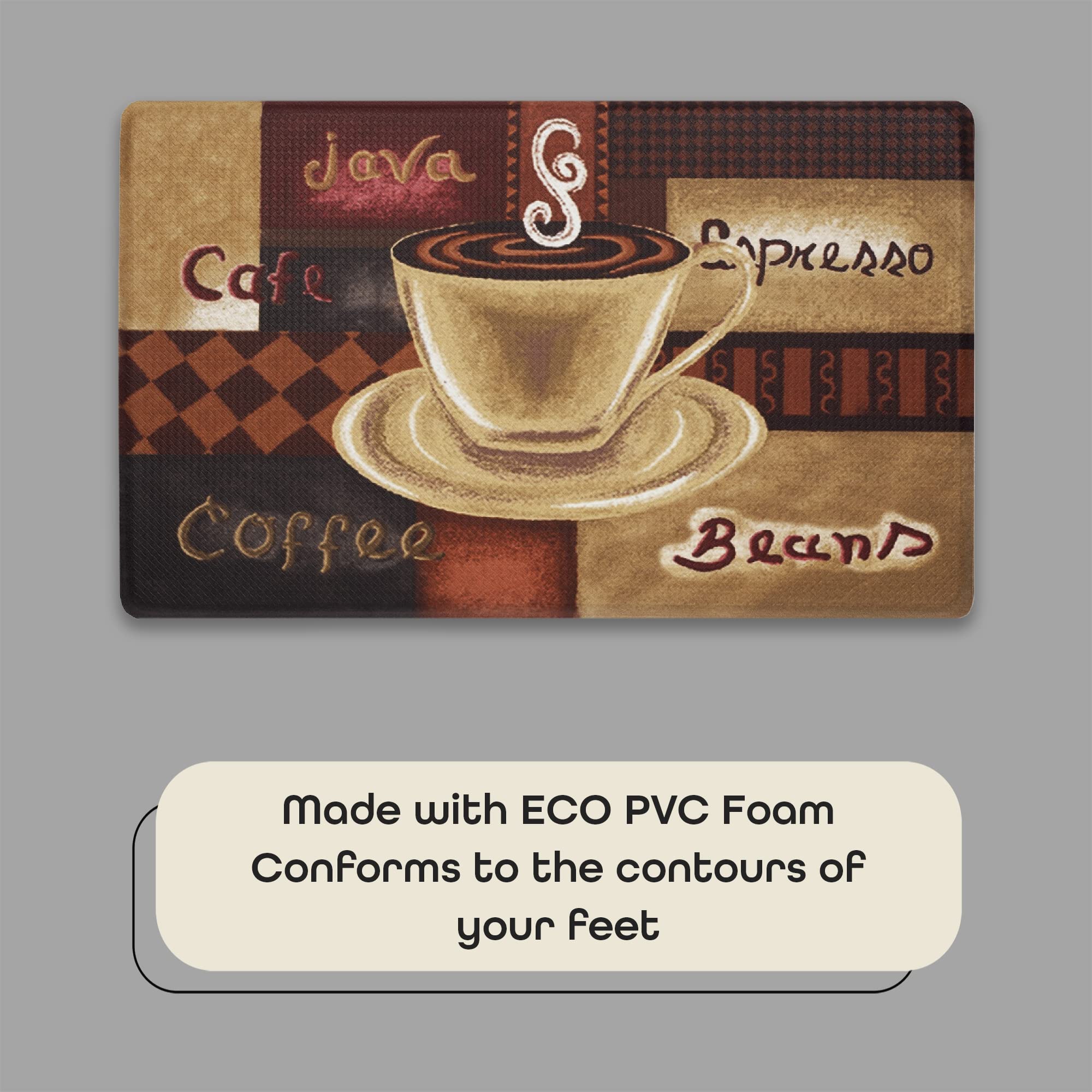 Achim Home Furnishings Anti Fatigue Mat 18X30 - Coffee