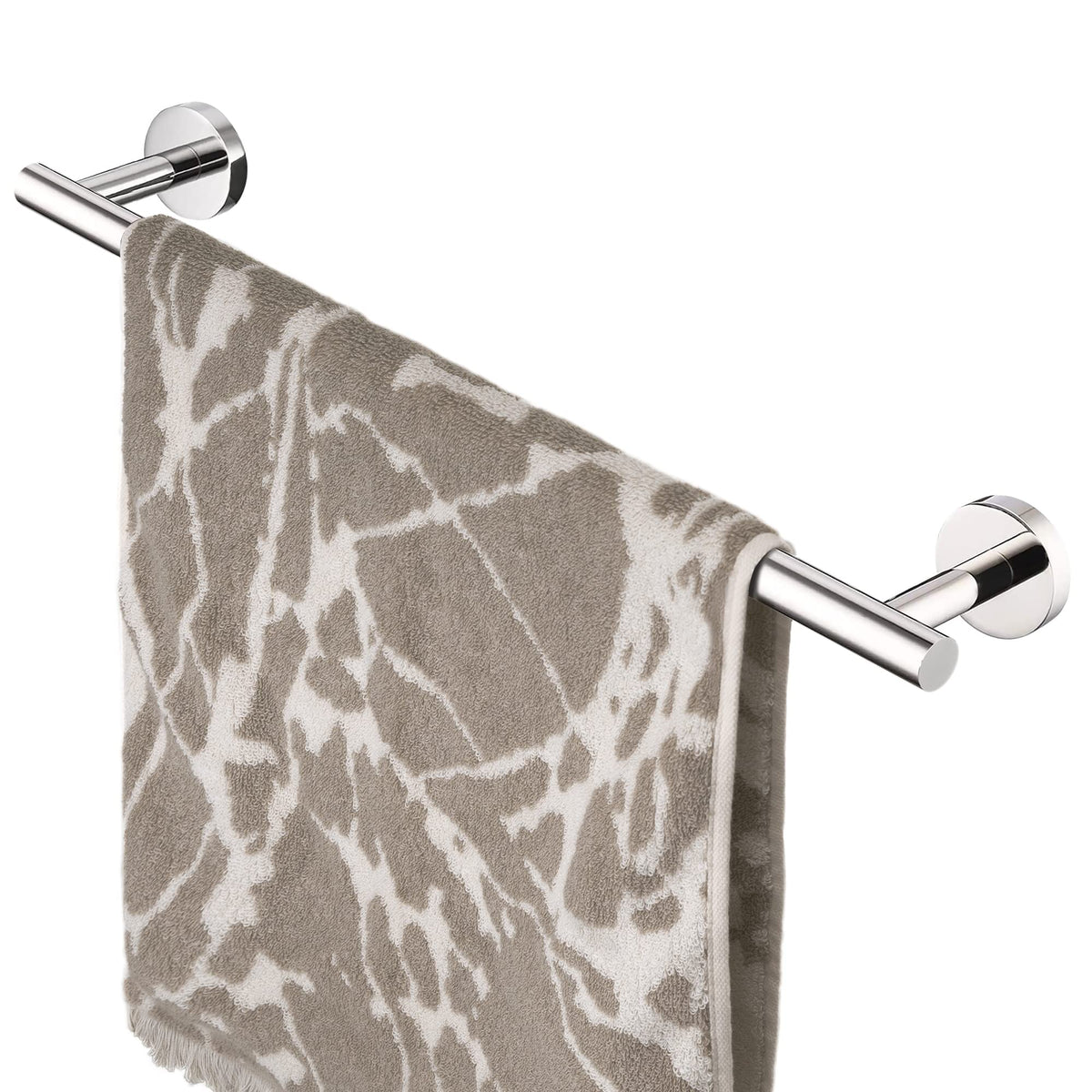 Hitslam Chrome 19.8 Inch Towel Bar For Bathroom, Sus304 Stainless Steel Bathroom Towel Rack Wall Mounted, Modern Home Decor Bath