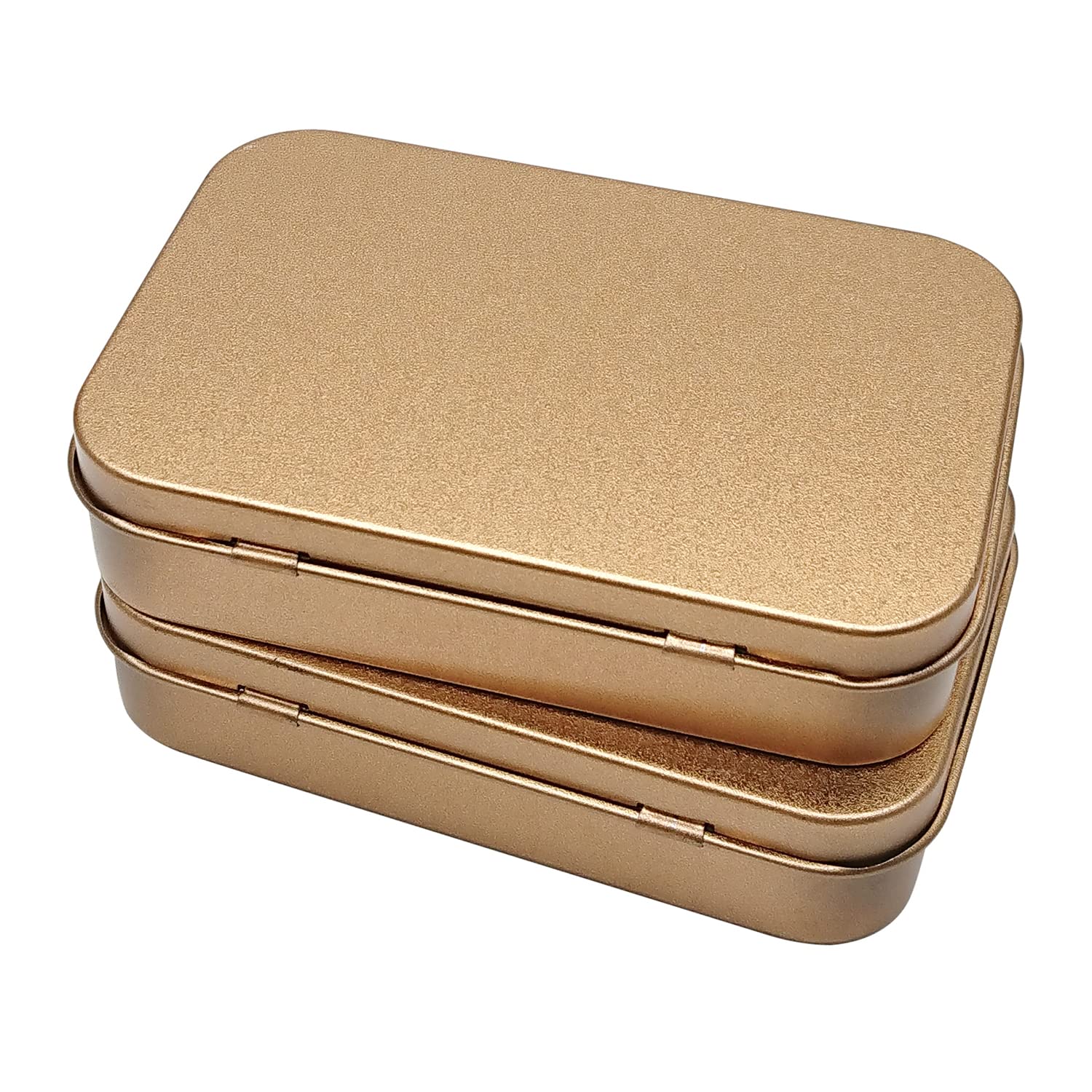 6 Pcs Metal Hinged Tin Box Container Mini Portable Small Storage Container Kit With Lid For Home Storage 3.7 X 2.3 X 0.8 Inch, G