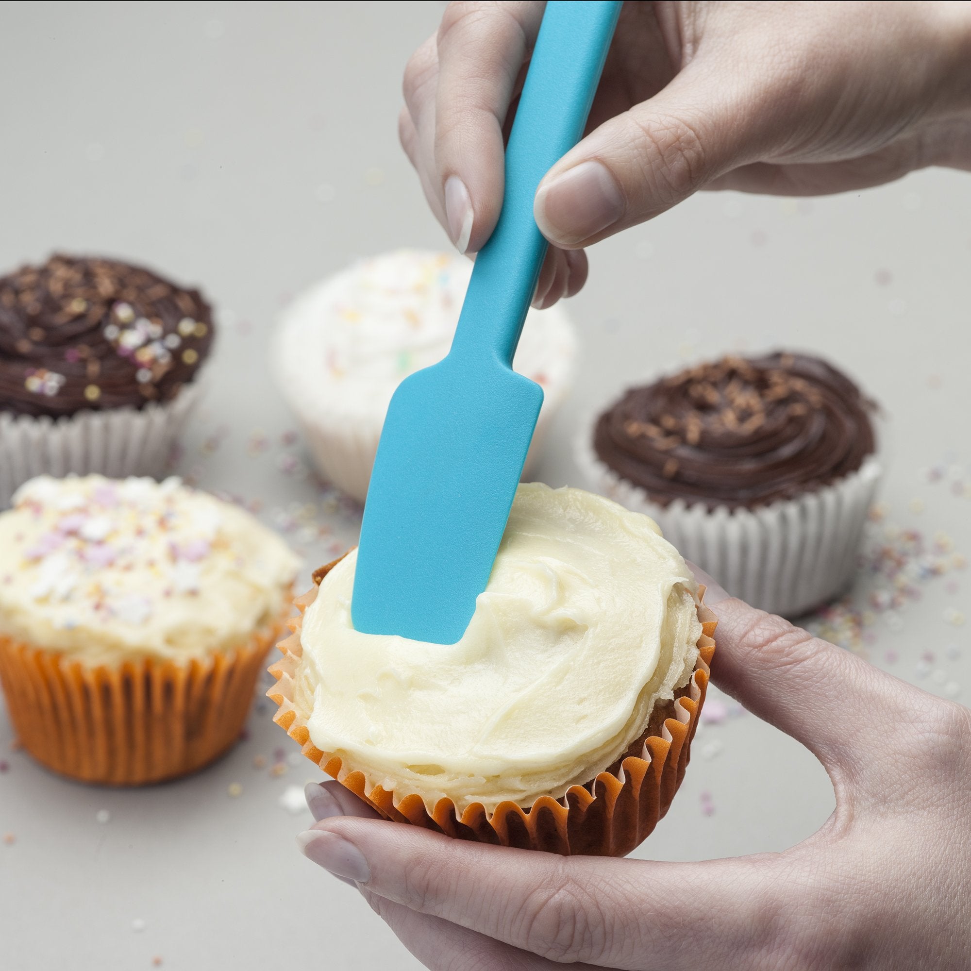 Zeal Mini Baking Spatula, Aqua