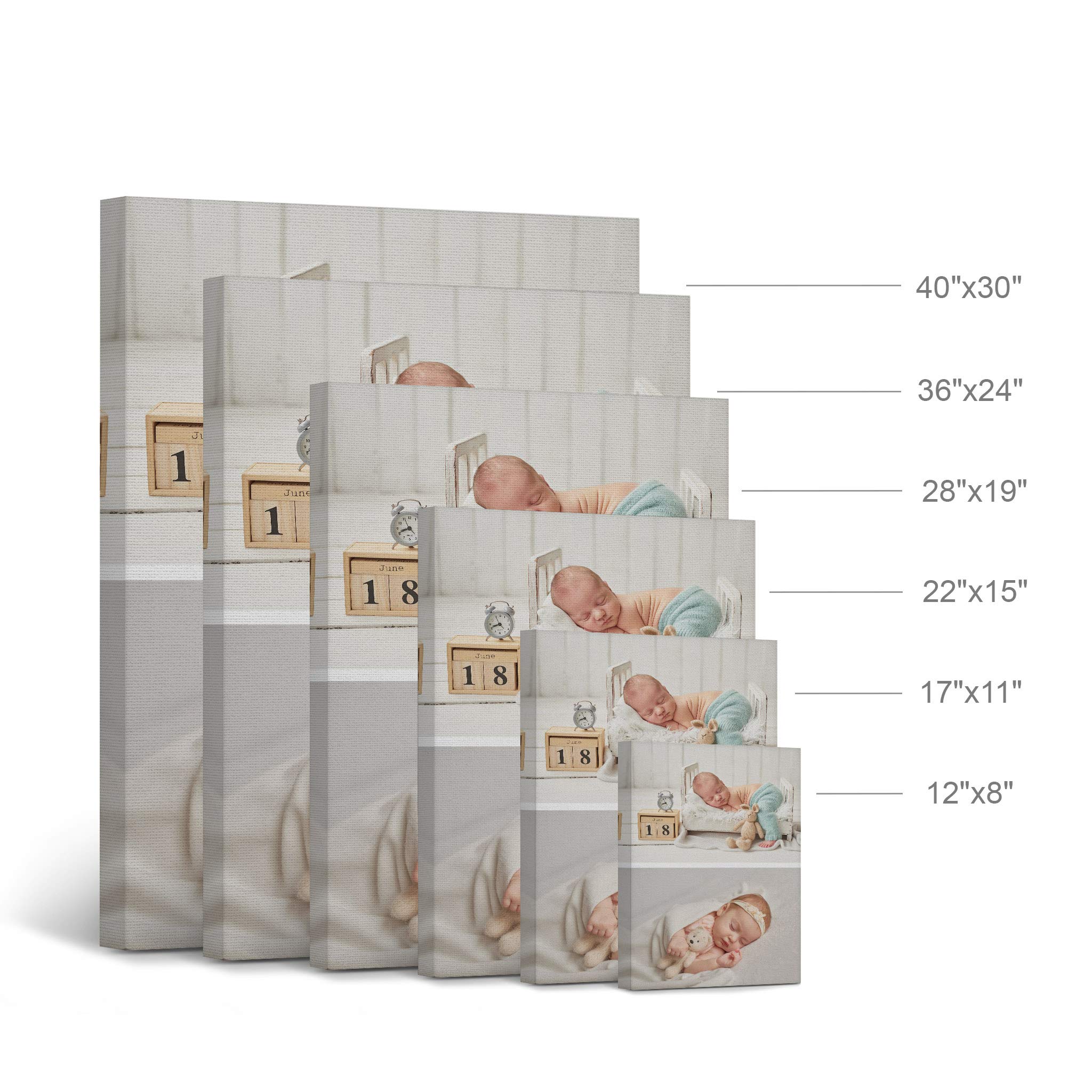 Smile Art Design Custom Photo Print Canvas Print With Your Photos Personalized Photo Upload 2 Images Collage Picture Frame Perso