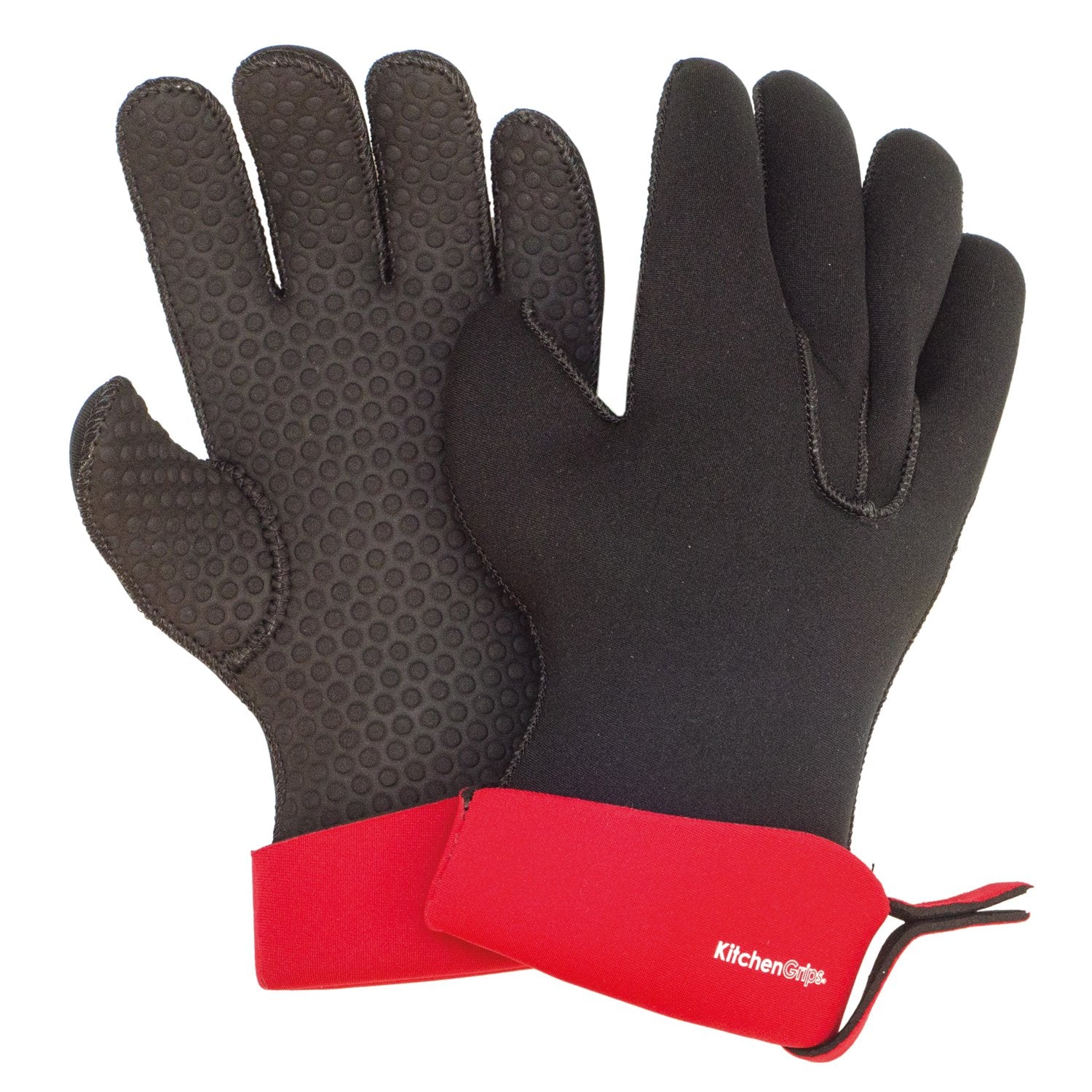 Cuisipro Kitchengrips Flxaprene Red & Black Chefs Gloves - Set Of 2 | Small