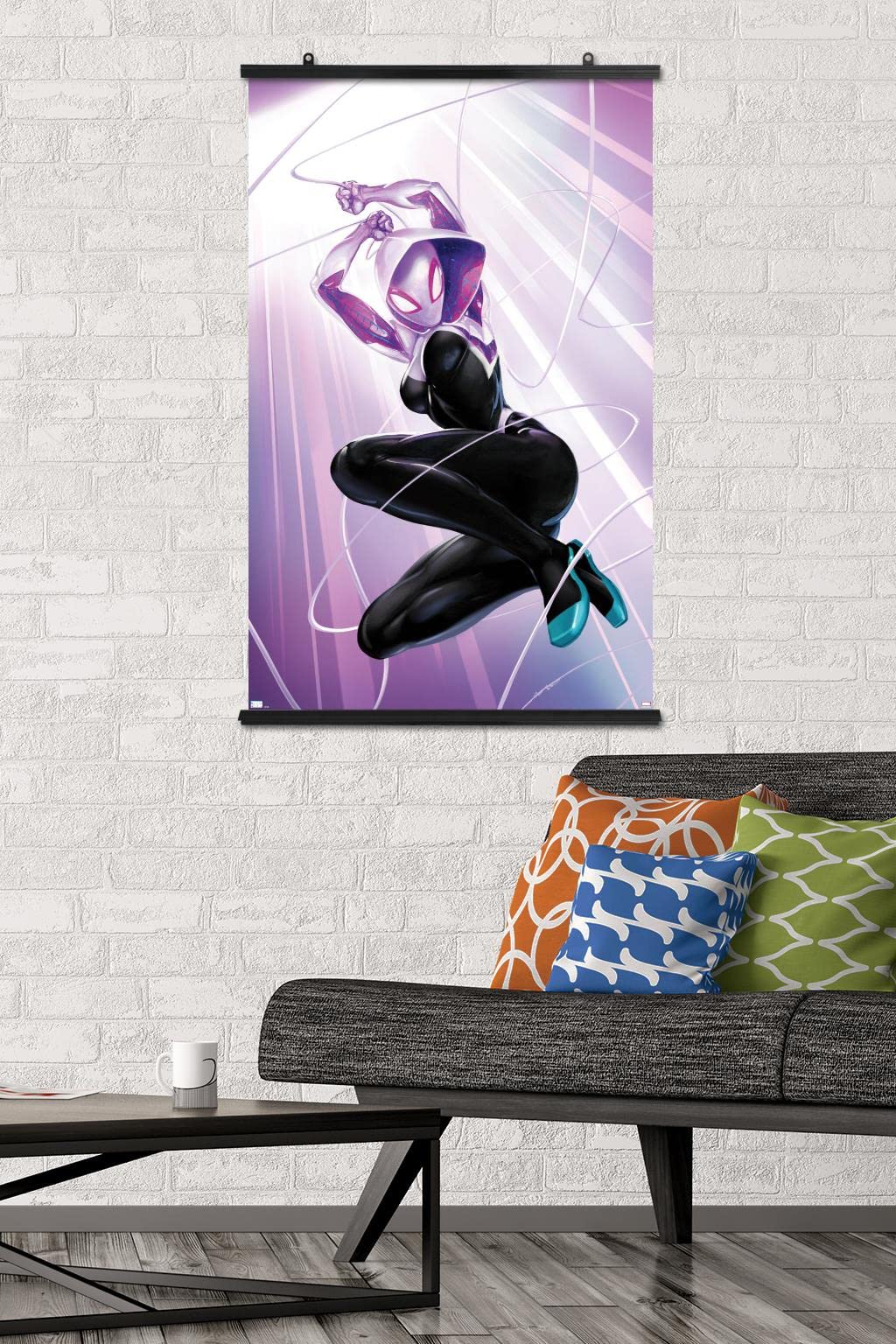 Trends International Marvel Comics - Ghost Spider - Ghost Spider #1 Wall Poster, 22.37'' X 34.00'', Premium Poster & Clip Bundle