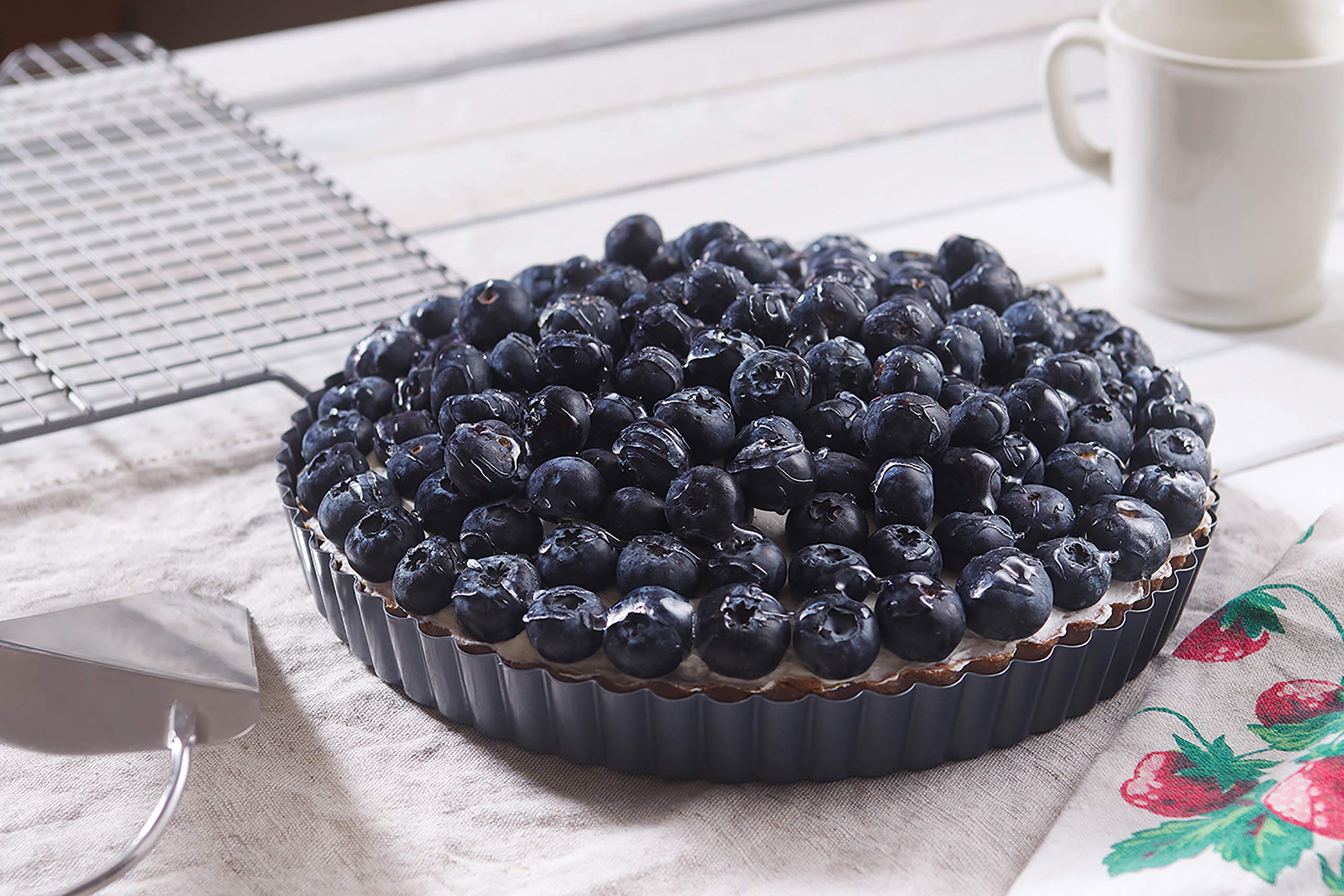 Fox Run Non-Stick Tart Removable, 9.5 Inches, Loose Bottom Quiche Pan