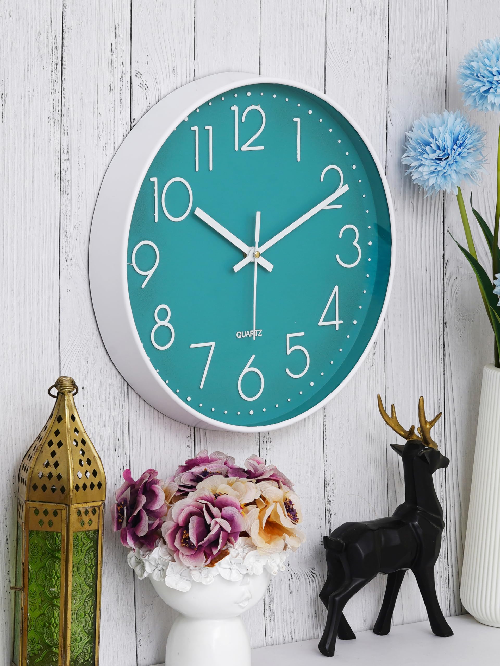 Chronikle 12 Silent Quartz Decorative Latest Wall Clock Non-Ticking Battery Operated Round Wall Clock Easy To Read For Room/Home
