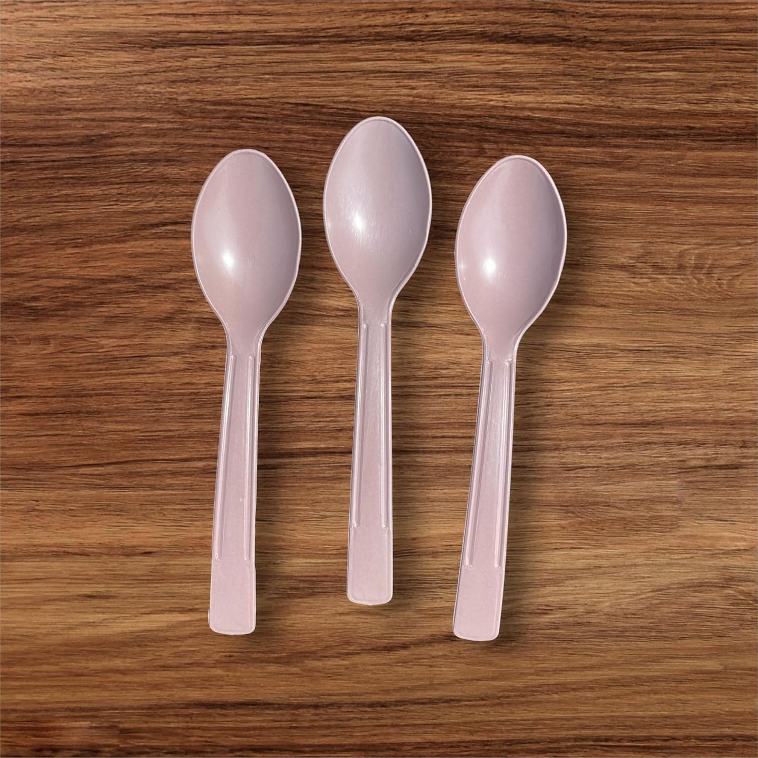 Kausheva Disposable Biodegradable Plastic Spoon | 6 Inch | 2.5 Gram | 50 Pcs Pack (Cream)
