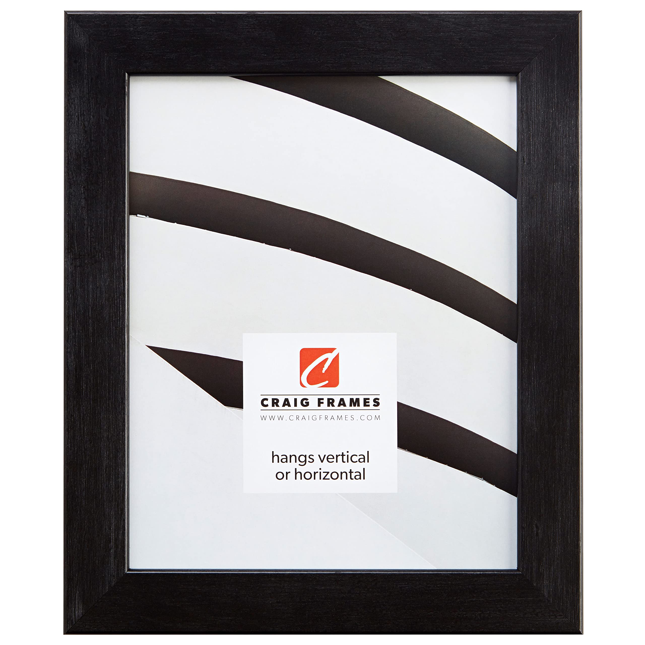 Craig Frames Bauhaus 125, 24x30 Picture Frame, Rustic Black Pine