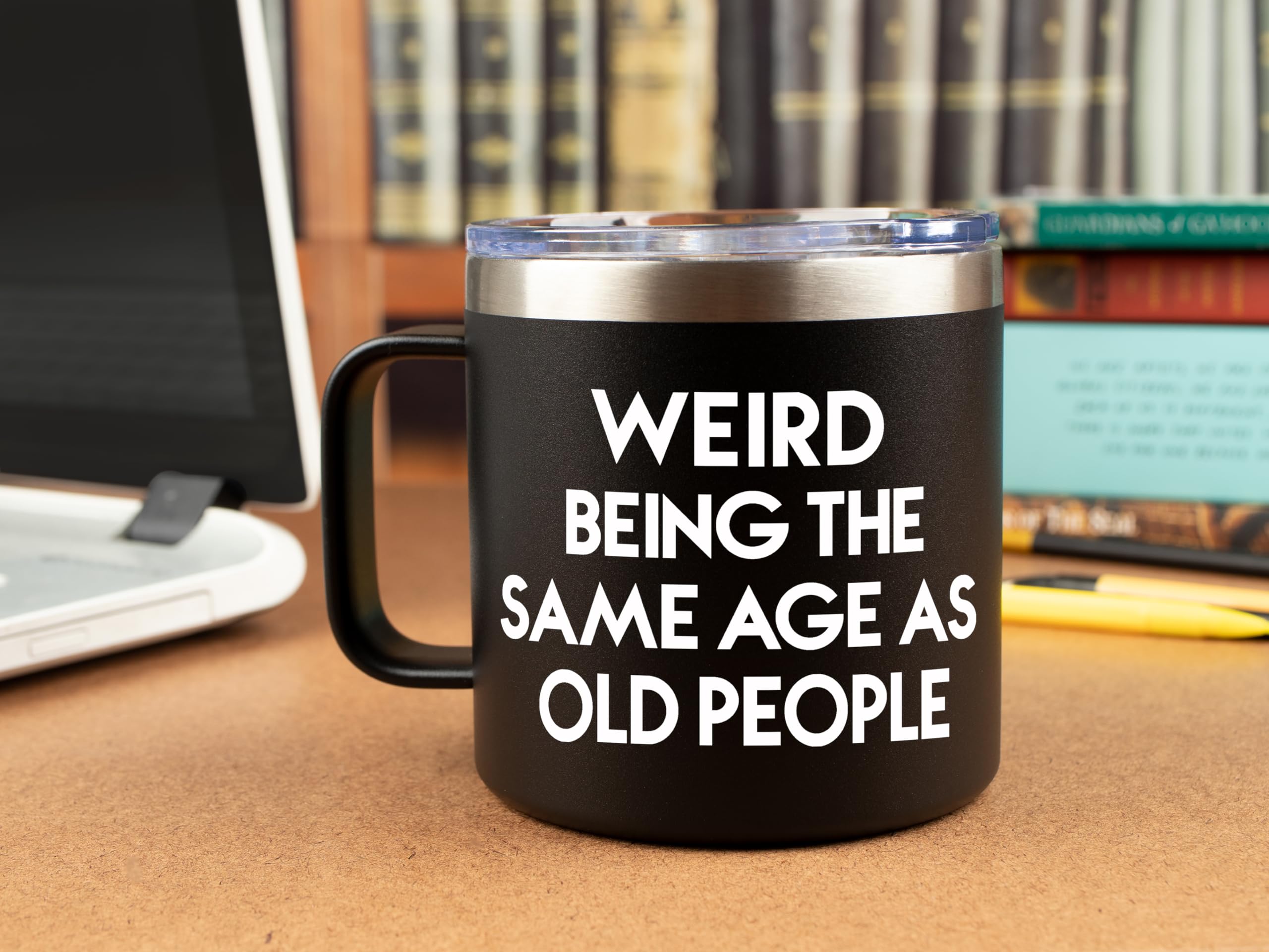 Klubi Funny Birthday Gifts For Men - Weird Being The Same Age As Old People Mug 14Oz Gag Gifts 70Th Birthday Gifts For Men Uniqu