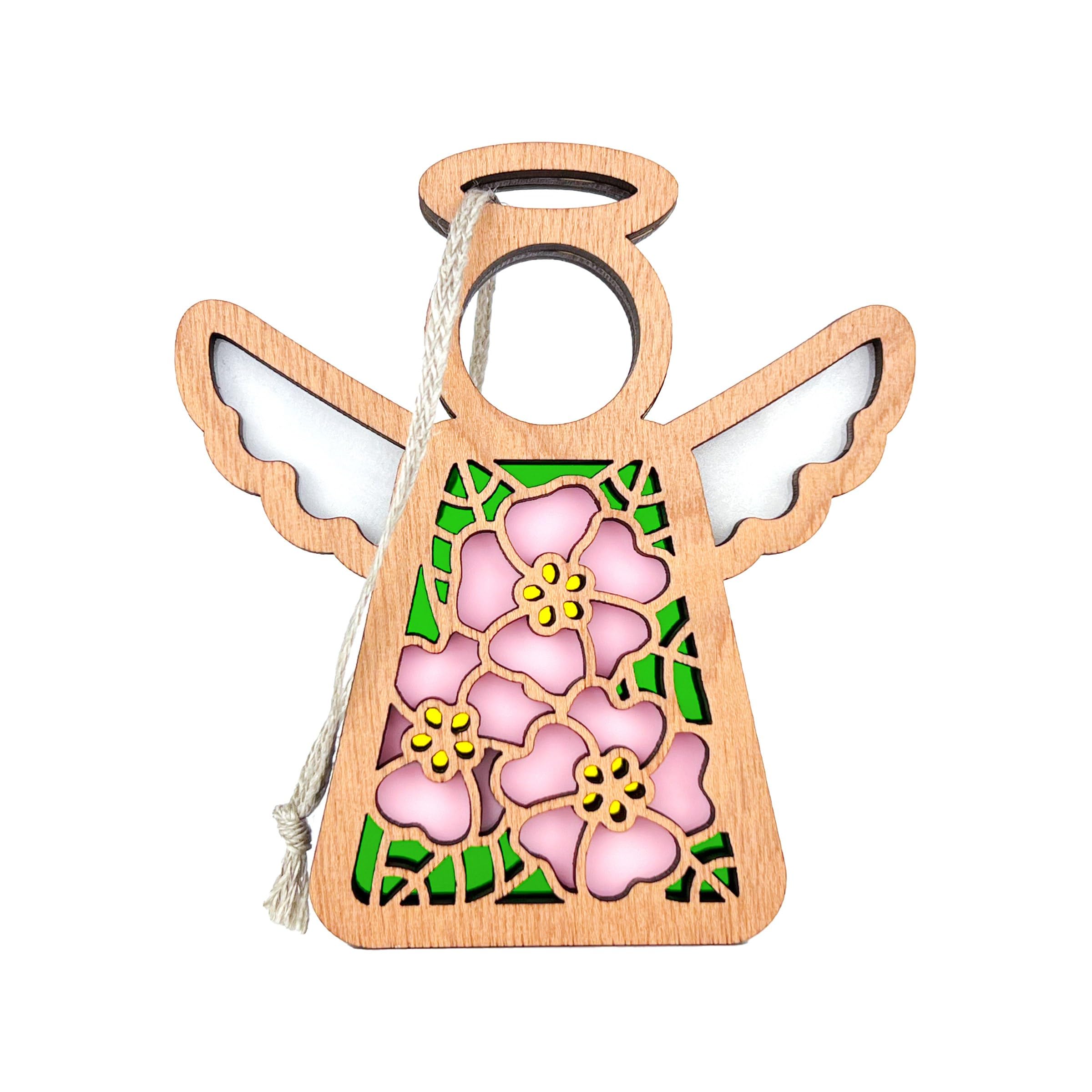 February Evening Primrose Decor - Angelic Home Accent Collectible - Pink Blossoms - 3.5 (H)