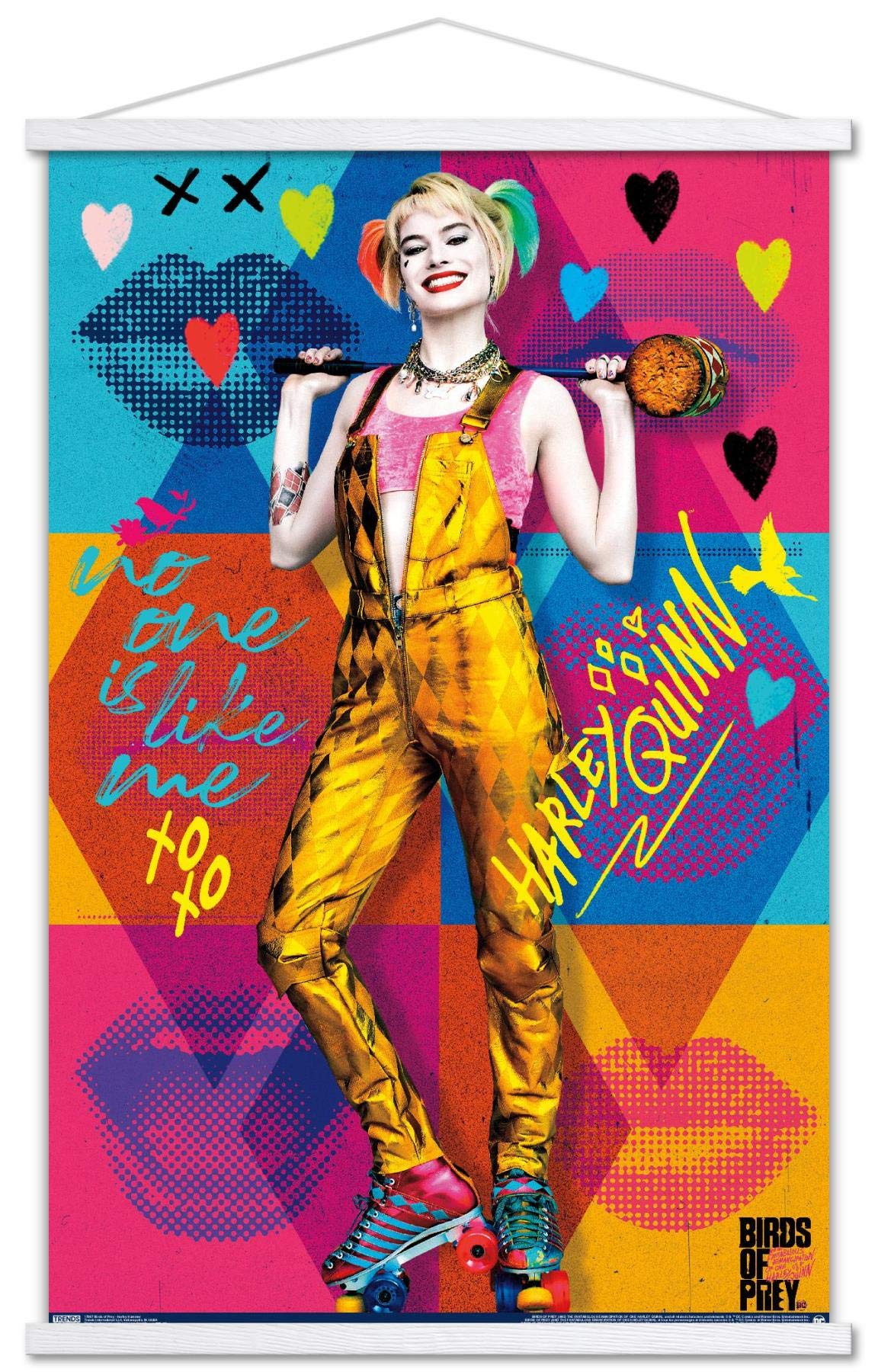 Trends International Dc Comics Movie - Birds Of Prey - Harley Quinn - Hammer Wall Poster, 22.375'' X 34'', Premium Print And Whi
