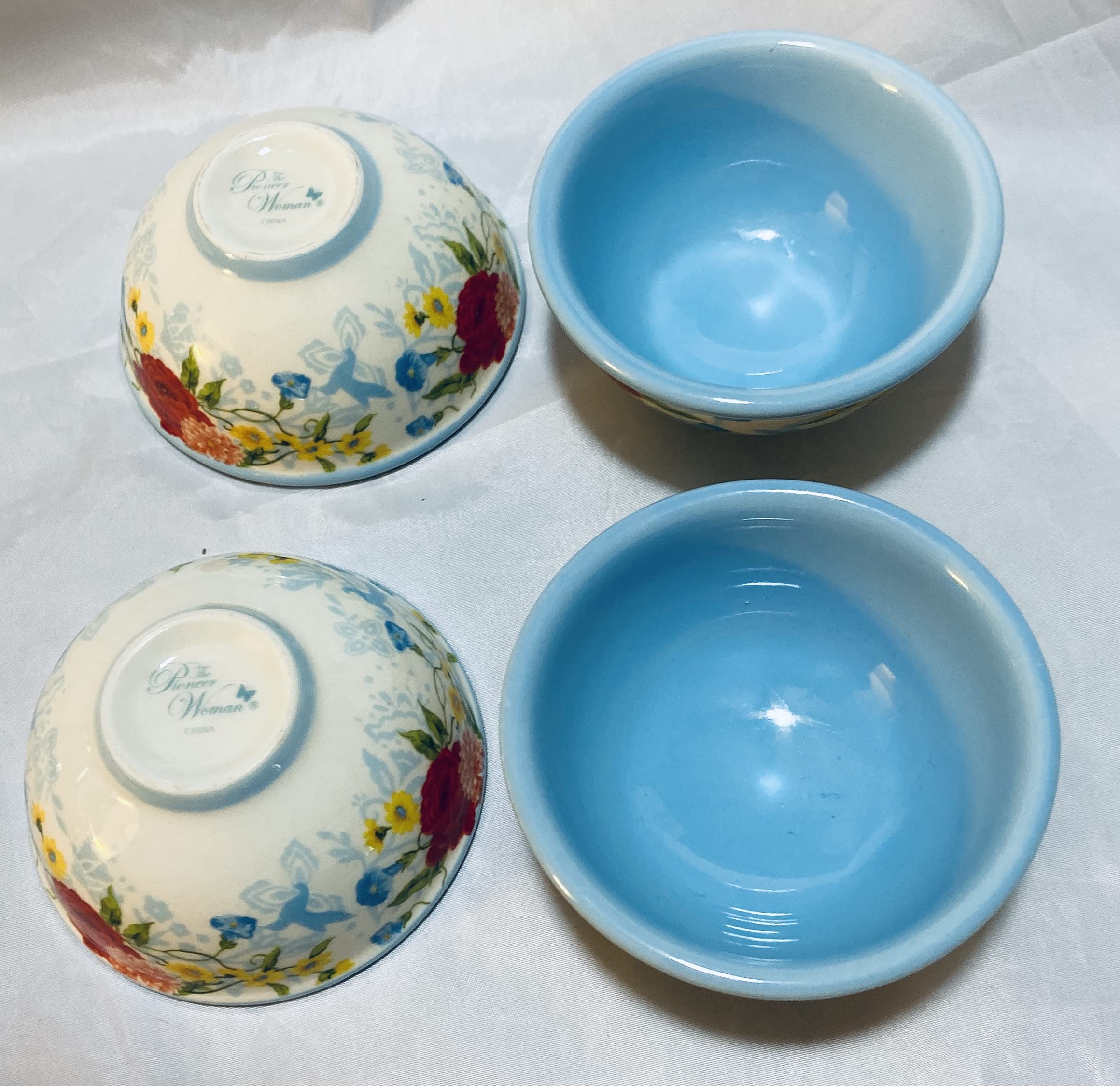 The Pioneer Woman Dipping Bowls 4 Pack 3.1 Inch (Sweet Rose)