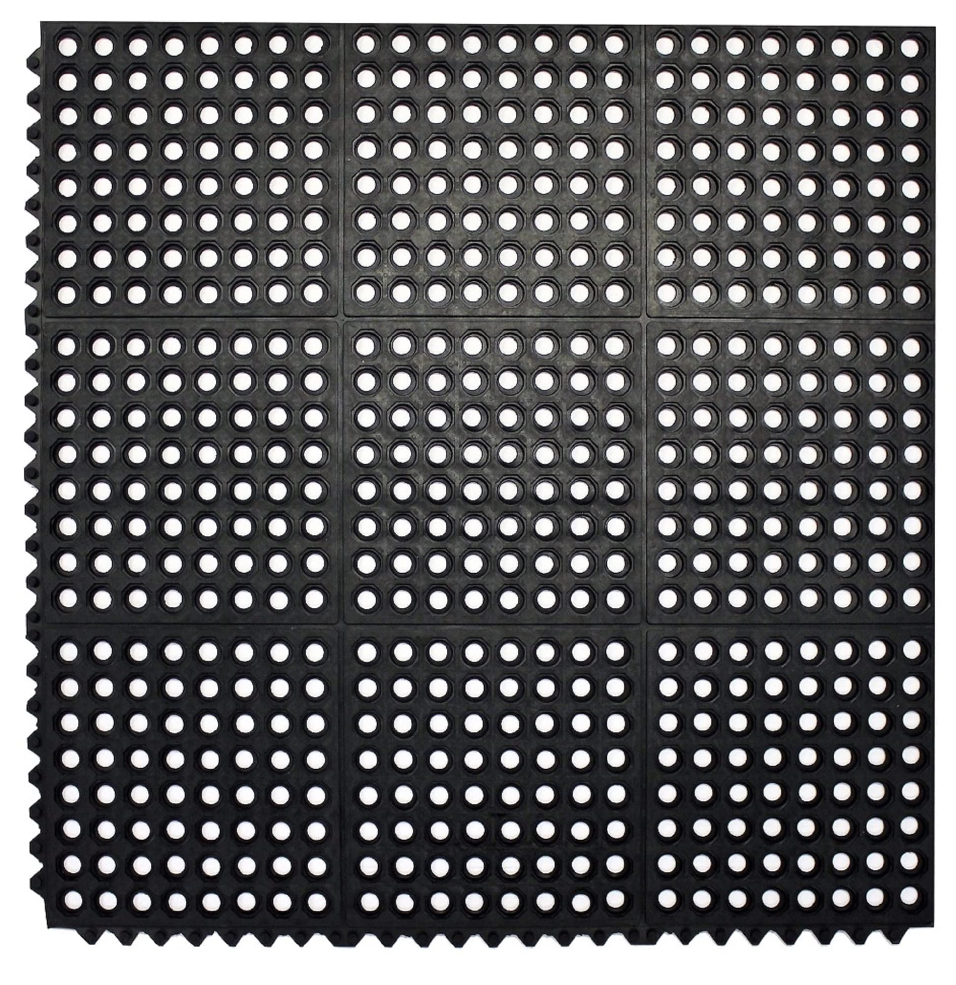 Envelor Interlocking Rubber Floor Mat Restaurant Kitchen Mat For Floor Anti Fatigue Bar Mat Door Mat Non-Slip Mat Indoor Outdoor