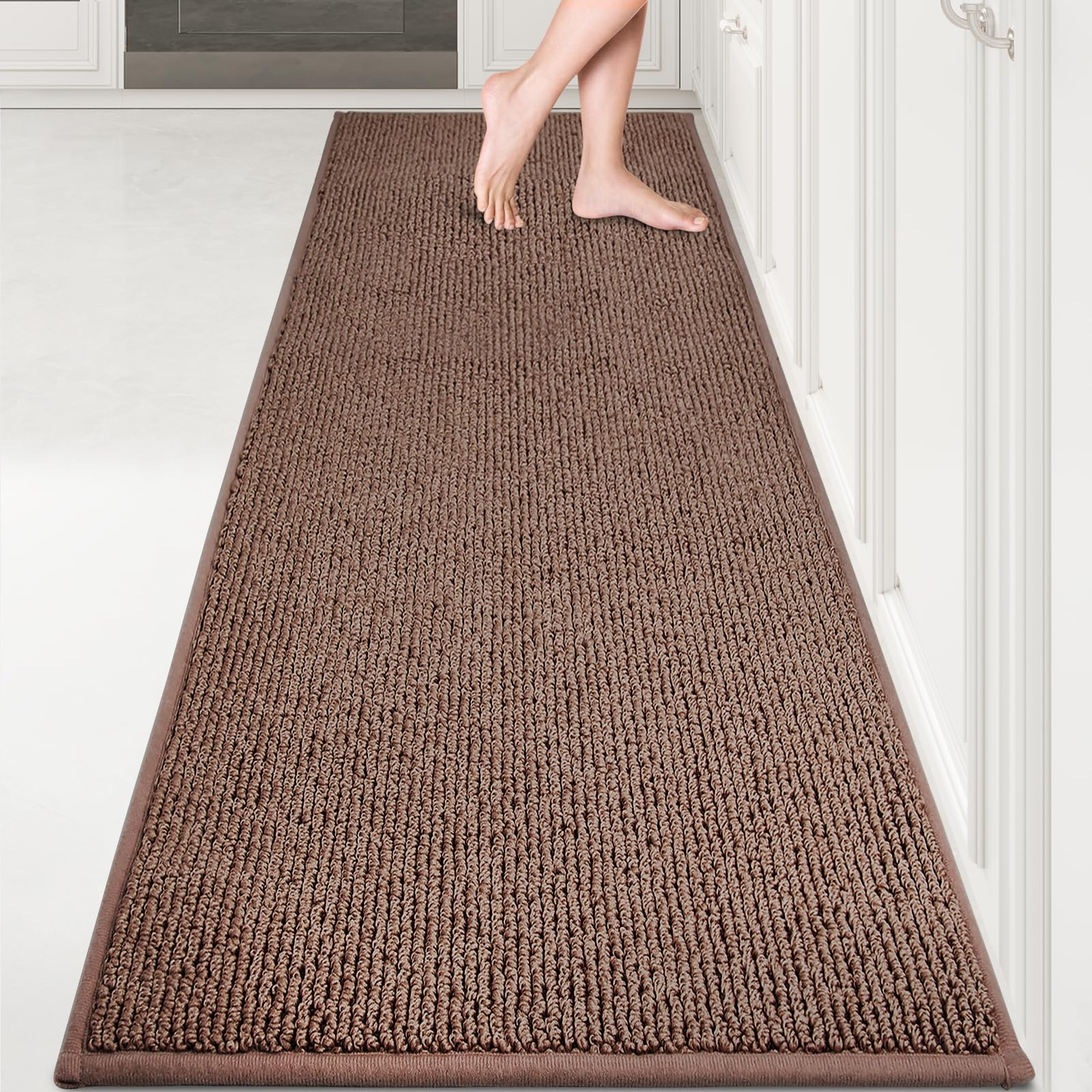 Purrugs Machine Washable Kitchen Runner Rug 2Ft8In X 8Ft, Non-Slip/Skid Hallway Runner Rug, Super Absorbent Soft Area Rug For Ha